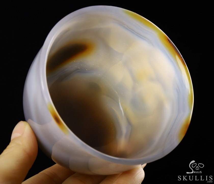 3.6" Premium Brazilian Agate Carved Crystal Cup, Crystal Healing 3.6" Premium Brazilian Agate Carved Crystal Cup, Crystal Healing