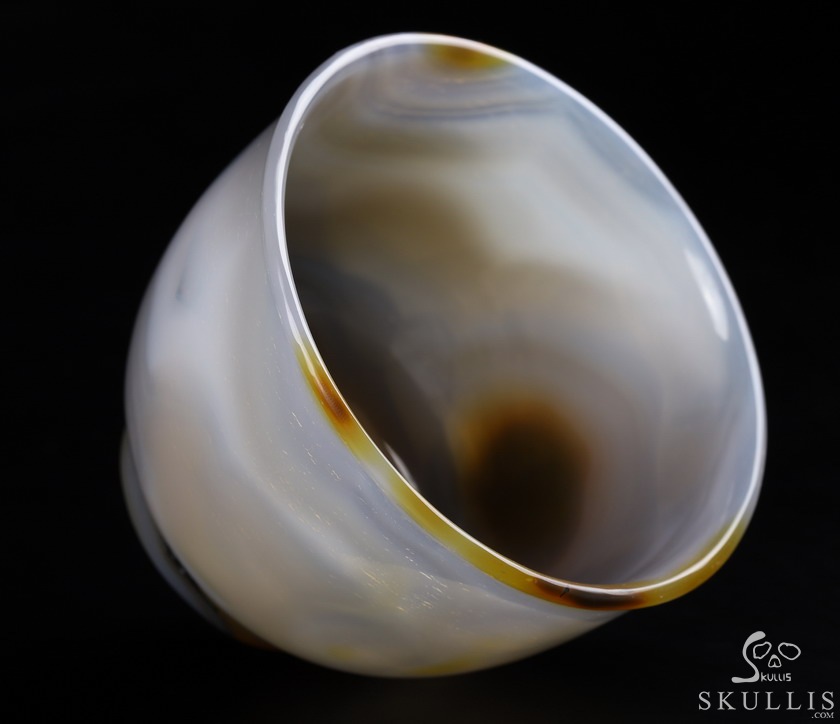 3.6" Premium Brazilian Agate Carved Crystal Cup, Crystal Healing 3.6" Premium Brazilian Agate Carved Crystal Cup, Crystal Healing