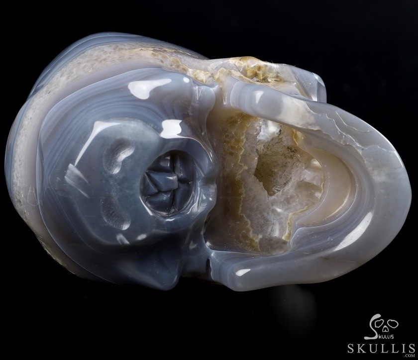 Lifesized Geode 6.5" Agate Geode Carved Crystal Skull,Super Realistic, Crystal Healing Lifesized Geode 6.5" Agate Geode Carved Crystal Skull,Super Realistic, Crystal Healing