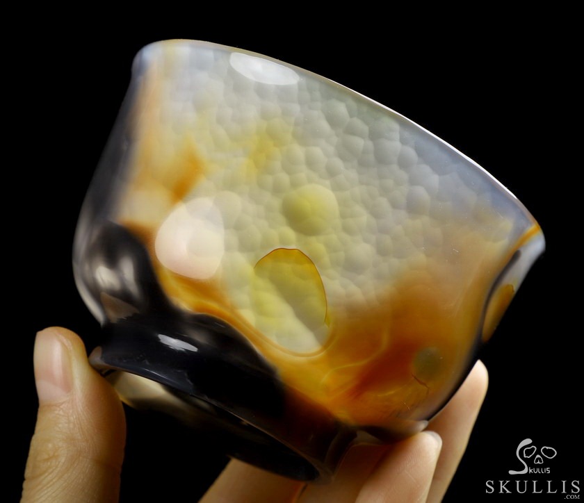 3.5" Premium Brazilian Agate Carved Crystal Bowl, Crystal Healing 3.5" Premium Brazilian Agate Carved Crystal Bowl, Crystal Healing