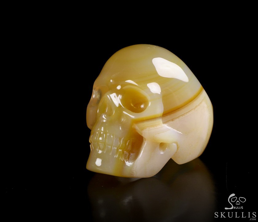 The Poetic Dreamer - US size 10 Agate Hand Carved Crystal Skull Ring, Crystal Healing Skull Jewelry, for Women & Men The Poetic Dreamer - US size 10 Agate Hand Carved Crystal Skull Ring, Crystal Healing Skull Jewelry, for Women & Men