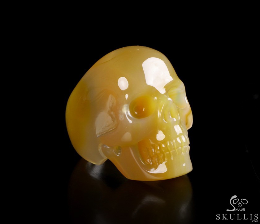 The Poetic Dreamer - US size 10 Agate Hand Carved Crystal Skull Ring, Crystal Healing Skull Jewelry, for Women & Men The Poetic Dreamer - US size 10 Agate Hand Carved Crystal Skull Ring, Crystal Healing Skull Jewelry, for Women & Men