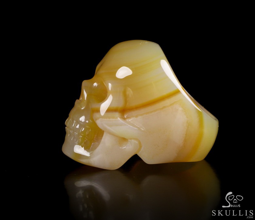 The Poetic Dreamer - US size 10 Agate Hand Carved Crystal Skull Ring, Crystal Healing Skull Jewelry, for Women & Men The Poetic Dreamer - US size 10 Agate Hand Carved Crystal Skull Ring, Crystal Healing Skull Jewelry, for Women & Men