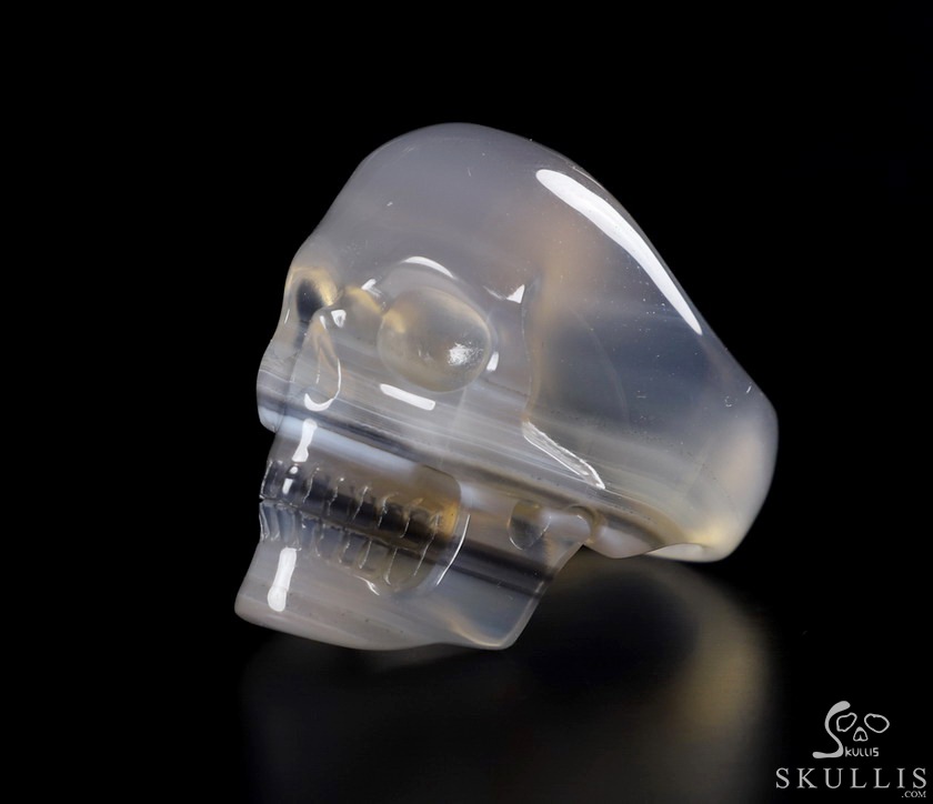 The Poetic Dreamer - US size 10 Agate Hand Carved Crystal Skull Rings, Crystal Healing Skull Jewelry, for Women & Men The Poetic Dreamer - US size 10 Agate Hand Carved Crystal Skull Rings, Crystal Healing Skull Jewelry, for Women & Men