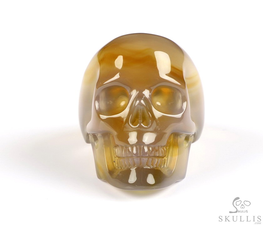 The Poetic Dreamer - US size 10.5 Agate Hand Carved Crystal Skull Ring, Crystal Healing Skull Jewelry, for Women & Men The Poetic Dreamer - US size 10.5 Agate Hand Carved Crystal Skull Ring, Crystal Healing Skull Jewelry, for Women & Men