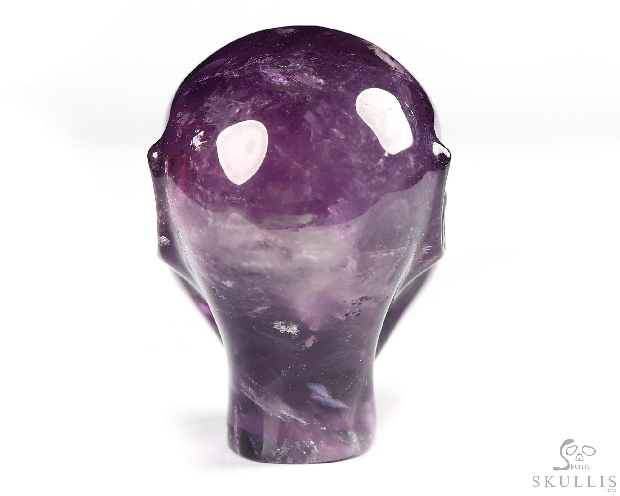 1.7" Amethyst Carved Fairy Elf Alien Crystal Skull Companion Sculpture, Crystal Healing 1.7" Amethyst Carved Fairy Elf Alien Crystal Skull Companion Sculpture, Crystal Healing