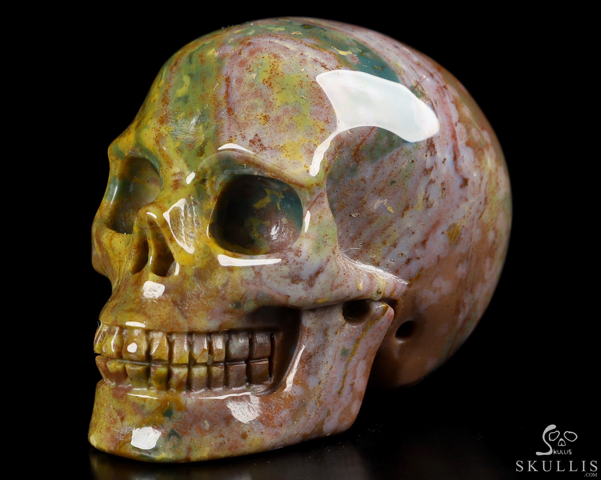 2.0" Bloodstone Carved Crystal Skull,Realistic, Crystal Healing 2.0" Bloodstone Carved Crystal Skull,Realistic, Crystal Healing