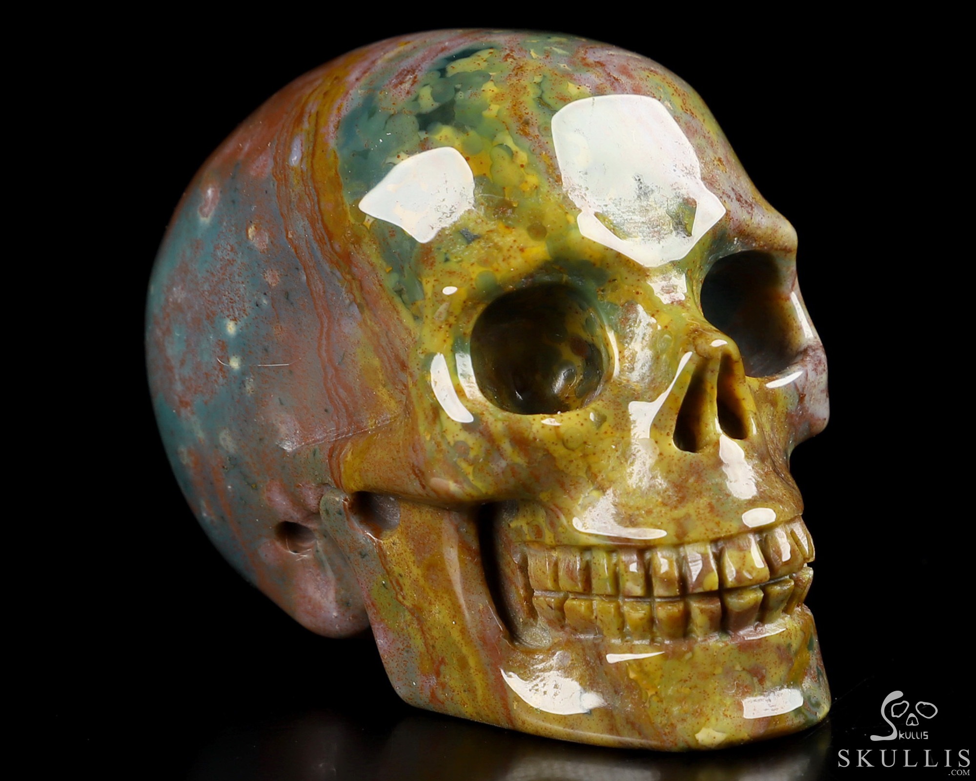 2.0" Bloodstone Carved Crystal Skull,Realistic, Crystal Healing 2.0" Bloodstone Carved Crystal Skull,Realistic, Crystal Healing