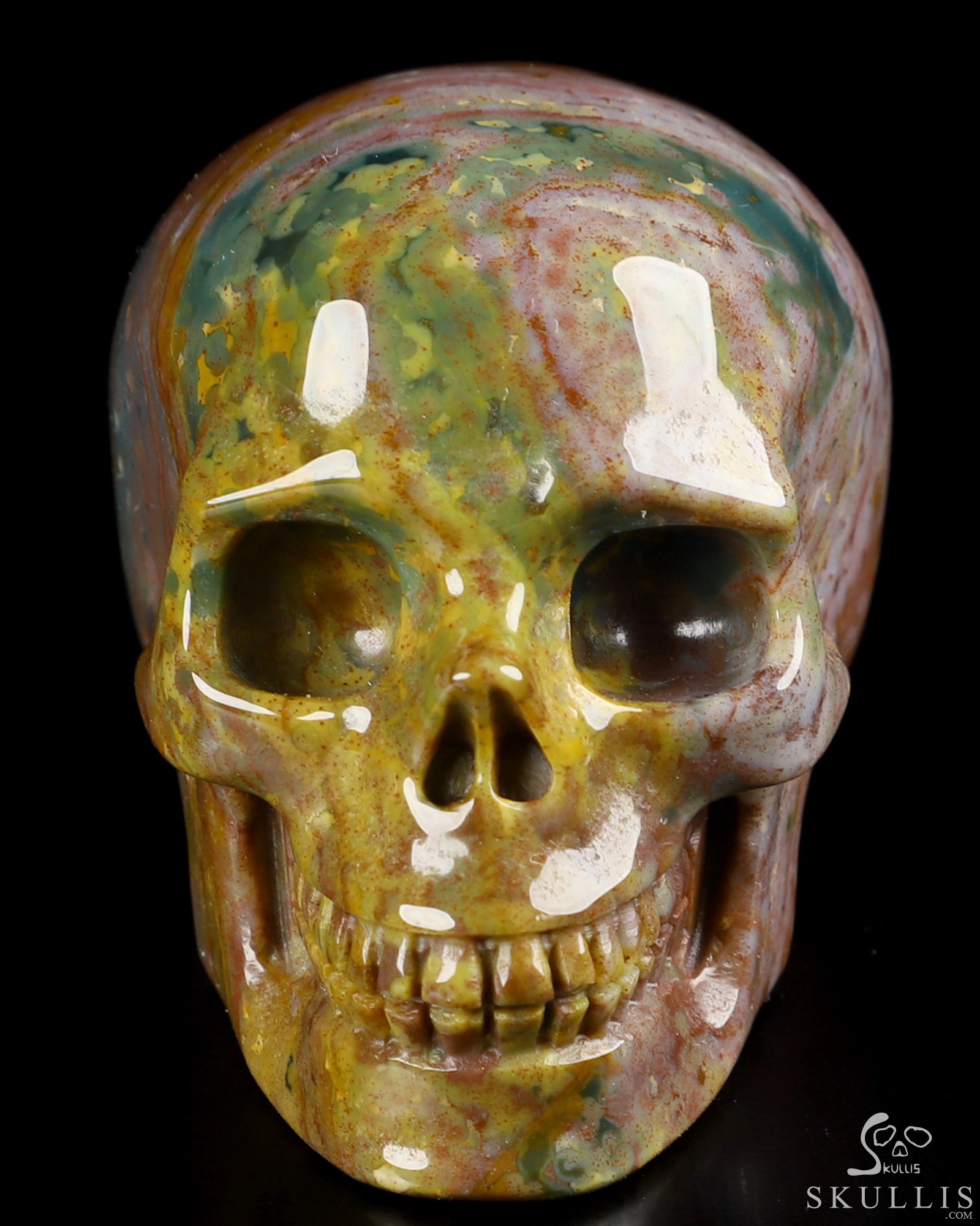 2.0" Bloodstone Carved Crystal Skull,Realistic, Crystal Healing 2.0" Bloodstone Carved Crystal Skull,Realistic, Crystal Healing