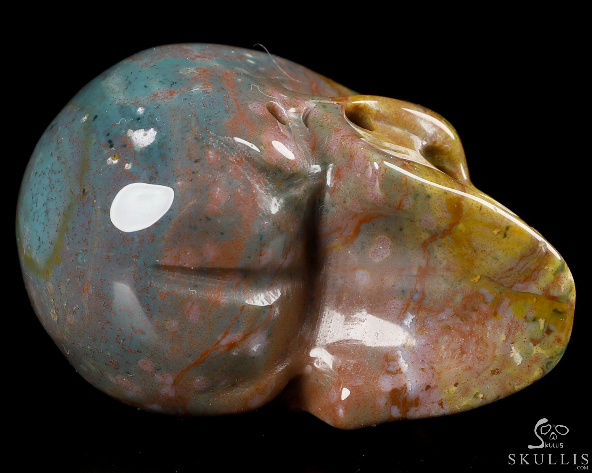 2.0" Bloodstone Carved Crystal Skull,Realistic, Crystal Healing 2.0" Bloodstone Carved Crystal Skull,Realistic, Crystal Healing