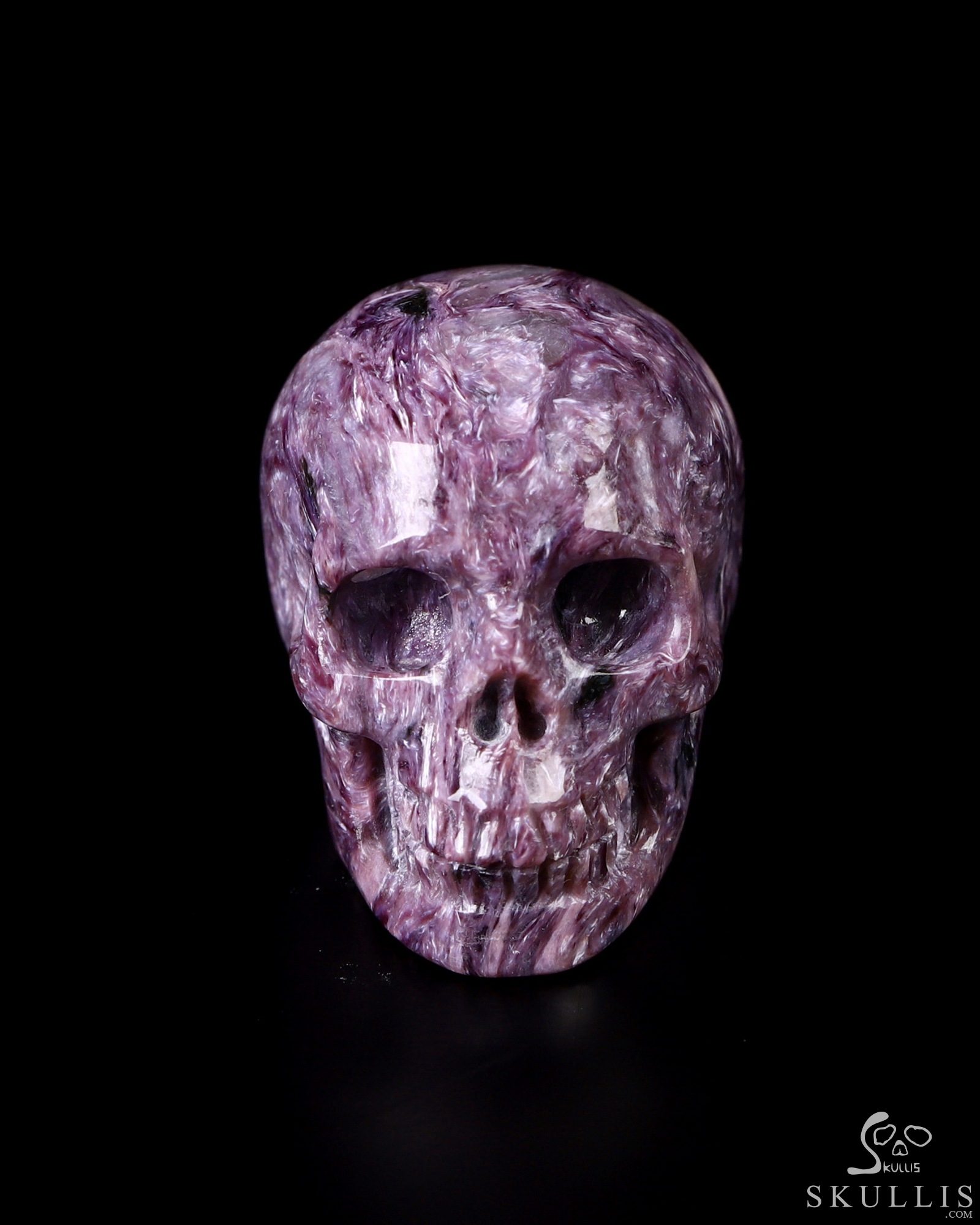 Gemstone 0.9" Russian Charoite Hand Carved Crystal Skull, Realistic, Crystal Healing Gemstone 0.9" Russian Charoite Hand Carved Crystal Skull, Realistic, Crystal Healing
