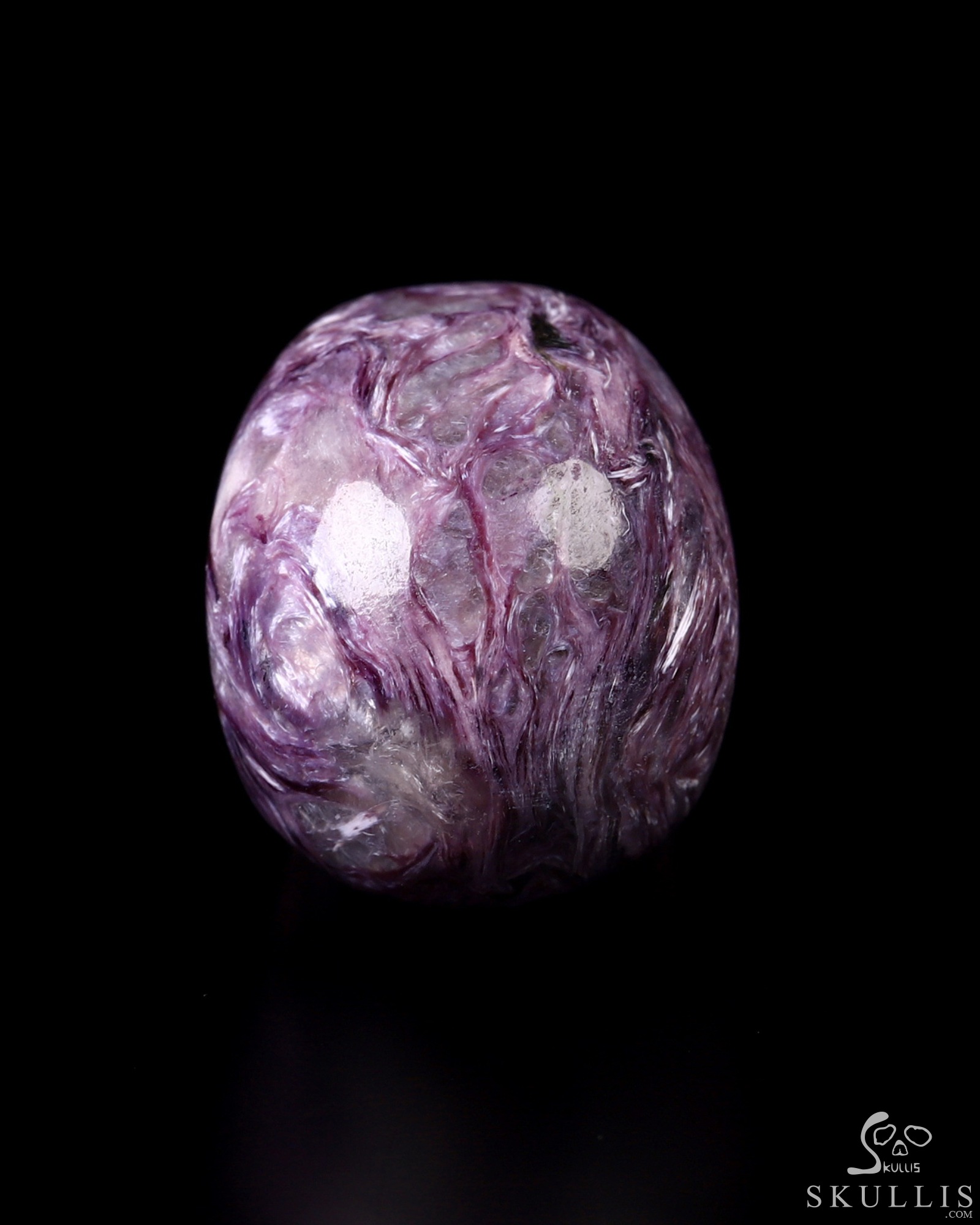 Gemstone 0.9" Russian Charoite Hand Carved Crystal Skull, Realistic, Crystal Healing Gemstone 0.9" Russian Charoite Hand Carved Crystal Skull, Realistic, Crystal Healing