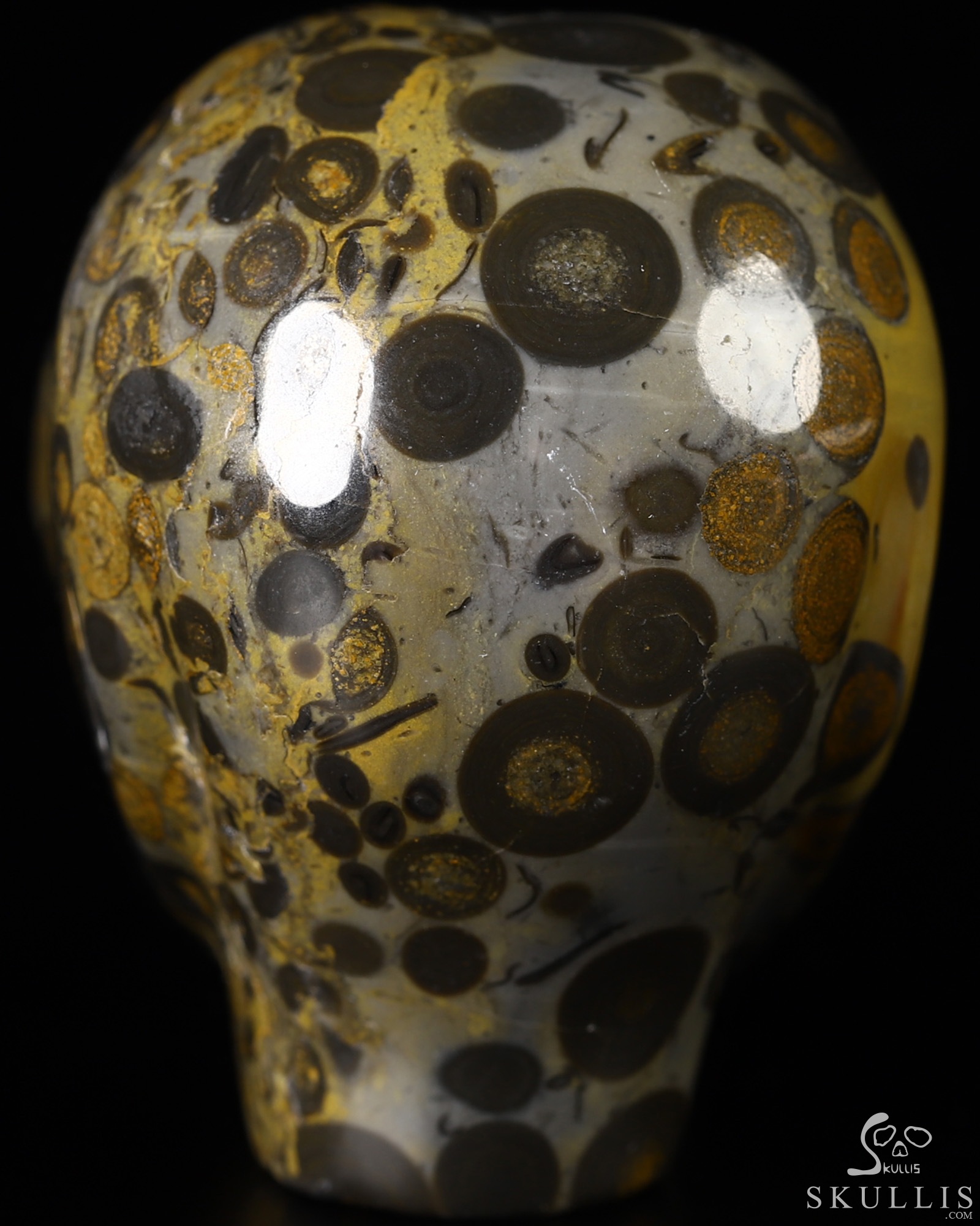 1.9" Chinese Leopard Skin Jasper Star Being Female Alien Crystal Skull Companion, Hand Carved Gemstone Fine Art Sculpture, Reiki Healing Stone Statue 1.9" Chinese Leopard Skin Jasper Star Being Female Alien Crystal Skull Companion, Hand Carved Gemstone Fine Art Sculpture, Reiki Healing Stone Statue