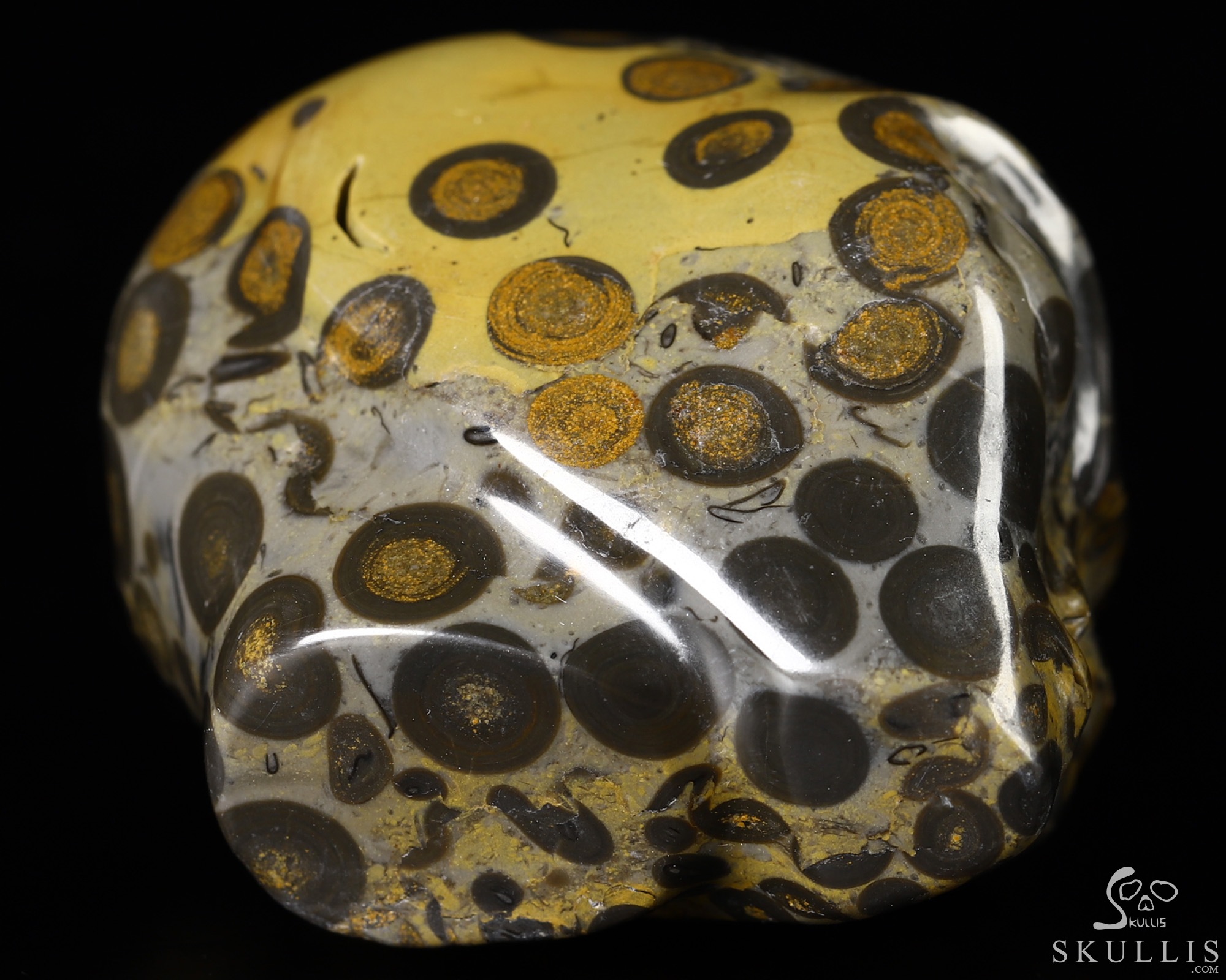 1.9" Chinese Leopard Skin Jasper Star Being Female Alien Crystal Skull Companion, Hand Carved Gemstone Fine Art Sculpture, Reiki Healing Stone Statue 1.9" Chinese Leopard Skin Jasper Star Being Female Alien Crystal Skull Companion, Hand Carved Gemstone Fine Art Sculpture, Reiki Healing Stone Statue