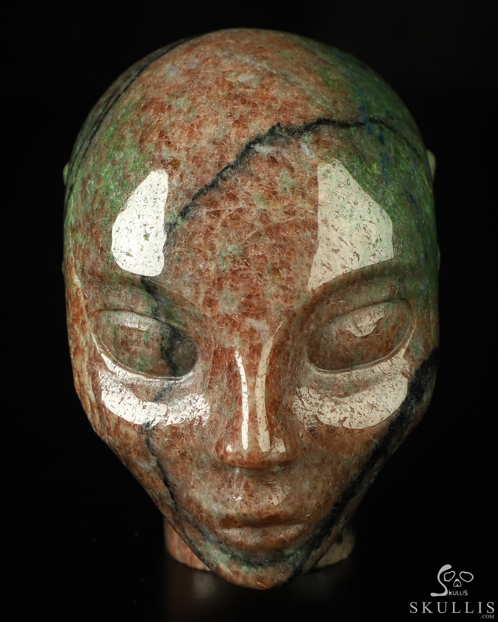 3.6" Chinese Garnet Hand Carved Fairy Elf Alien Crystal Skull Companion Sculpture, Crystal Healing 3.6" Chinese Garnet Hand Carved Fairy Elf Alien Crystal Skull Companion Sculpture, Crystal Healing