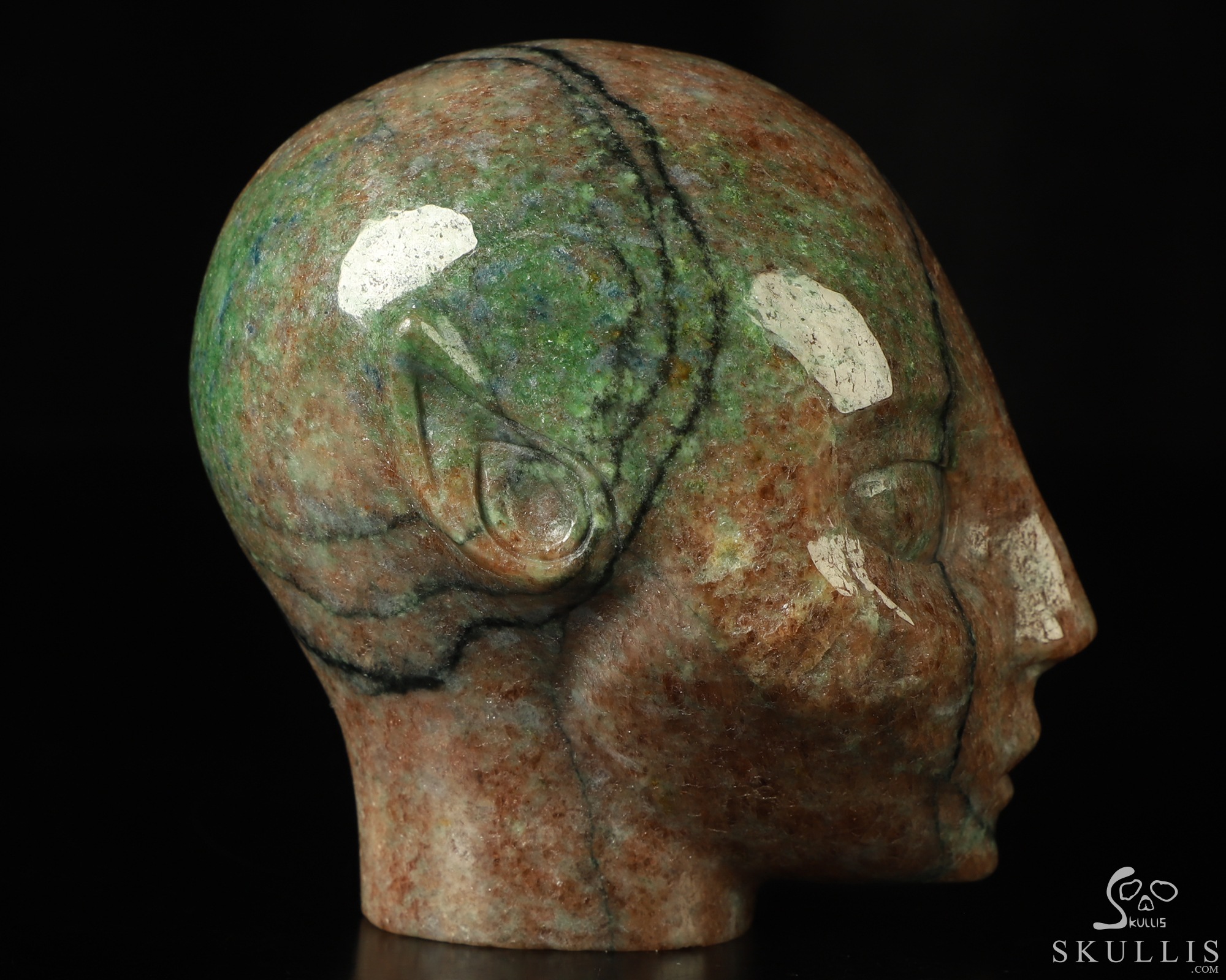 3.6" Chinese Garnet Hand Carved Fairy Elf Alien Crystal Skull Companion Sculpture, Crystal Healing 3.6" Chinese Garnet Hand Carved Fairy Elf Alien Crystal Skull Companion Sculpture, Crystal Healing