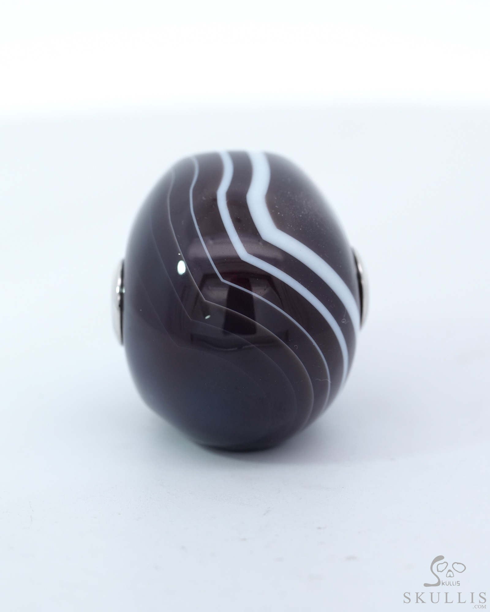 Gemstone Necklace of 1.1" Mozambique Agate Hand Carved Crystal Skull Pendant, Skull Jewelry Gemstone Necklace of 1.1" Mozambique Agate Hand Carved Crystal Skull Pendant, Skull Jewelry