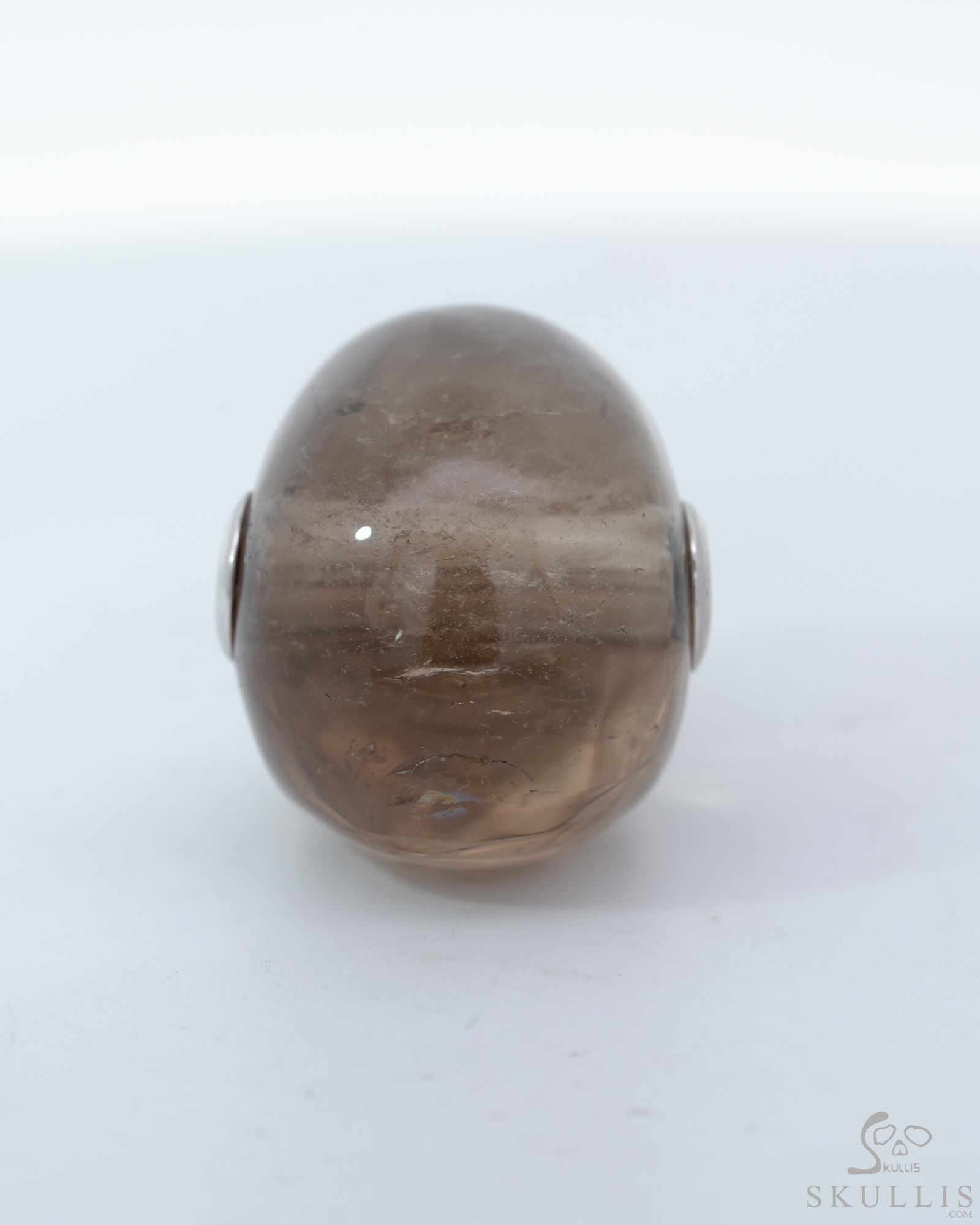 Necklace of 1.1" Smoky Quartz Rock Crystal Hand Carved Crystal Skull Pendant, Skull Jewelry Necklace of 1.1" Smoky Quartz Rock Crystal Hand Carved Crystal Skull Pendant, Skull Jewelry