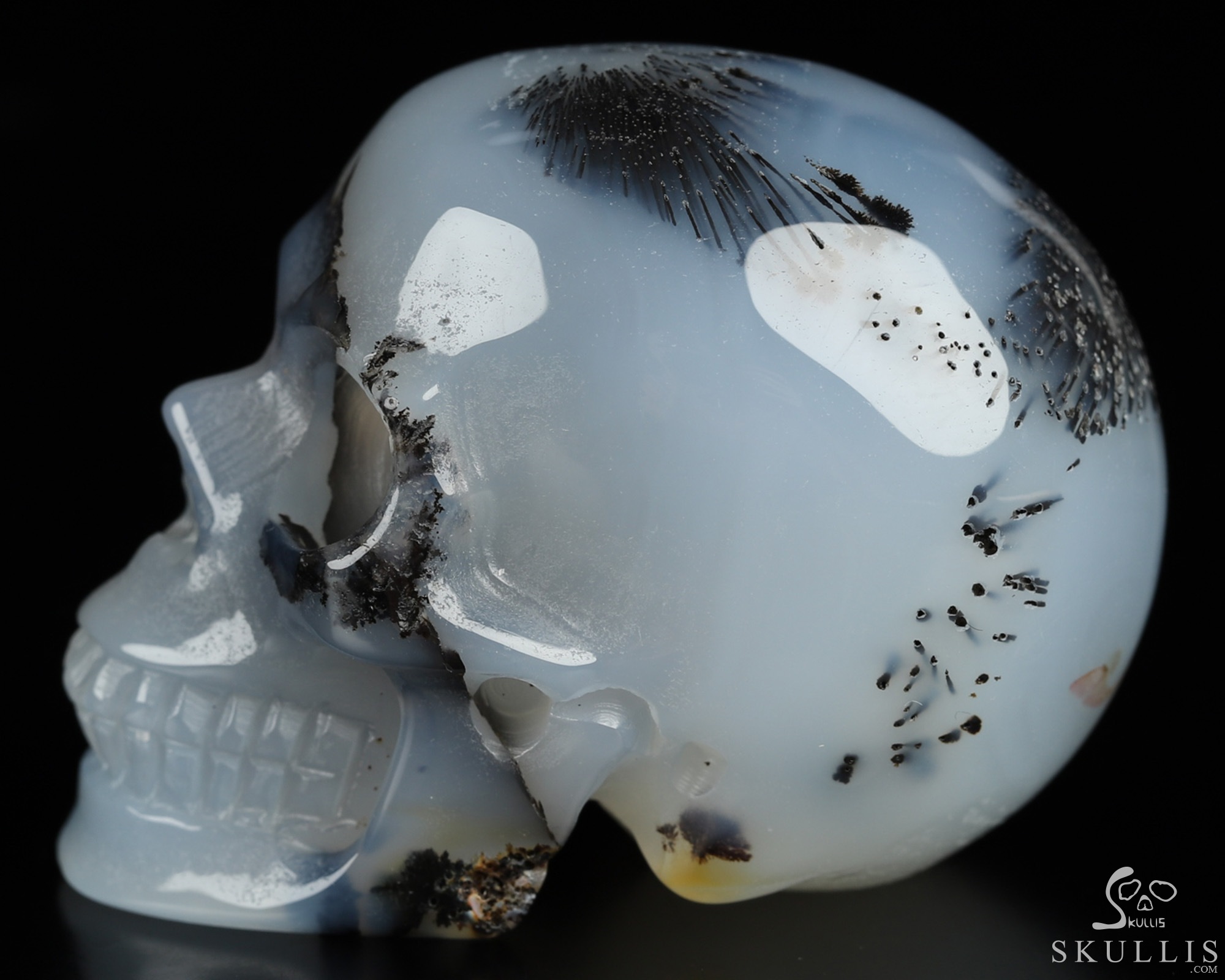 2.0" Sagenitic Agate Hand Carved Crystal Skull, Realistic, Crystal Healing 2.0" Sagenitic Agate Hand Carved Crystal Skull, Realistic, Crystal Healing