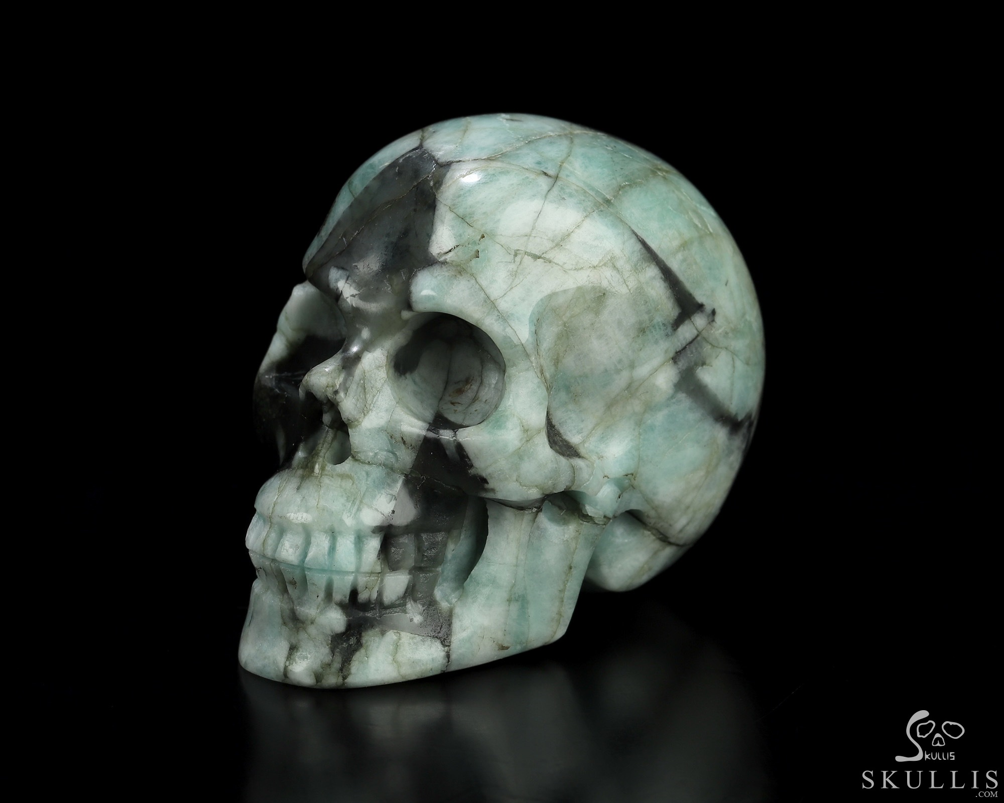 2.0" New Emerald Hand Carved Crystal Skull, Realistic, Crystal Healing 2.0" New Emerald Hand Carved Crystal Skull, Realistic, Crystal Healing