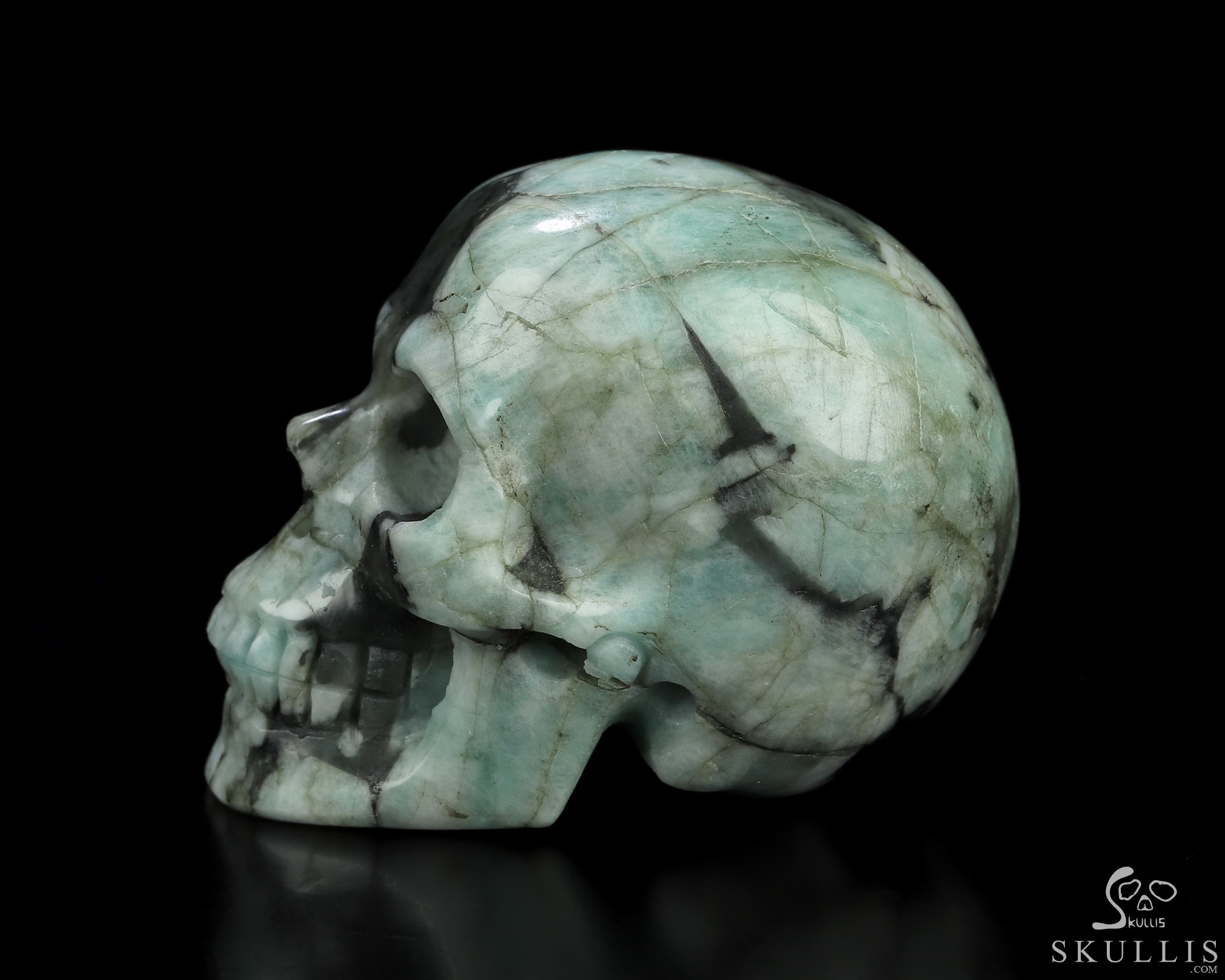 2.0" New Emerald Hand Carved Crystal Skull, Realistic, Crystal Healing 2.0" New Emerald Hand Carved Crystal Skull, Realistic, Crystal Healing