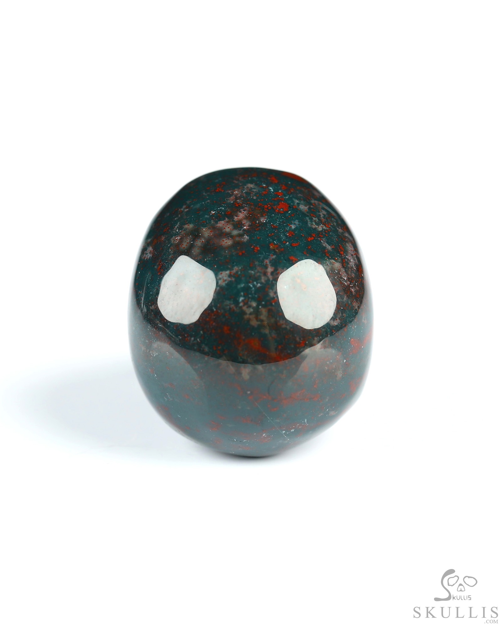 1.1" Bloodstone Hand Carved Crystal Skull, Realistic, Crystal Healing 1.1" Bloodstone Hand Carved Crystal Skull, Realistic, Crystal Healing