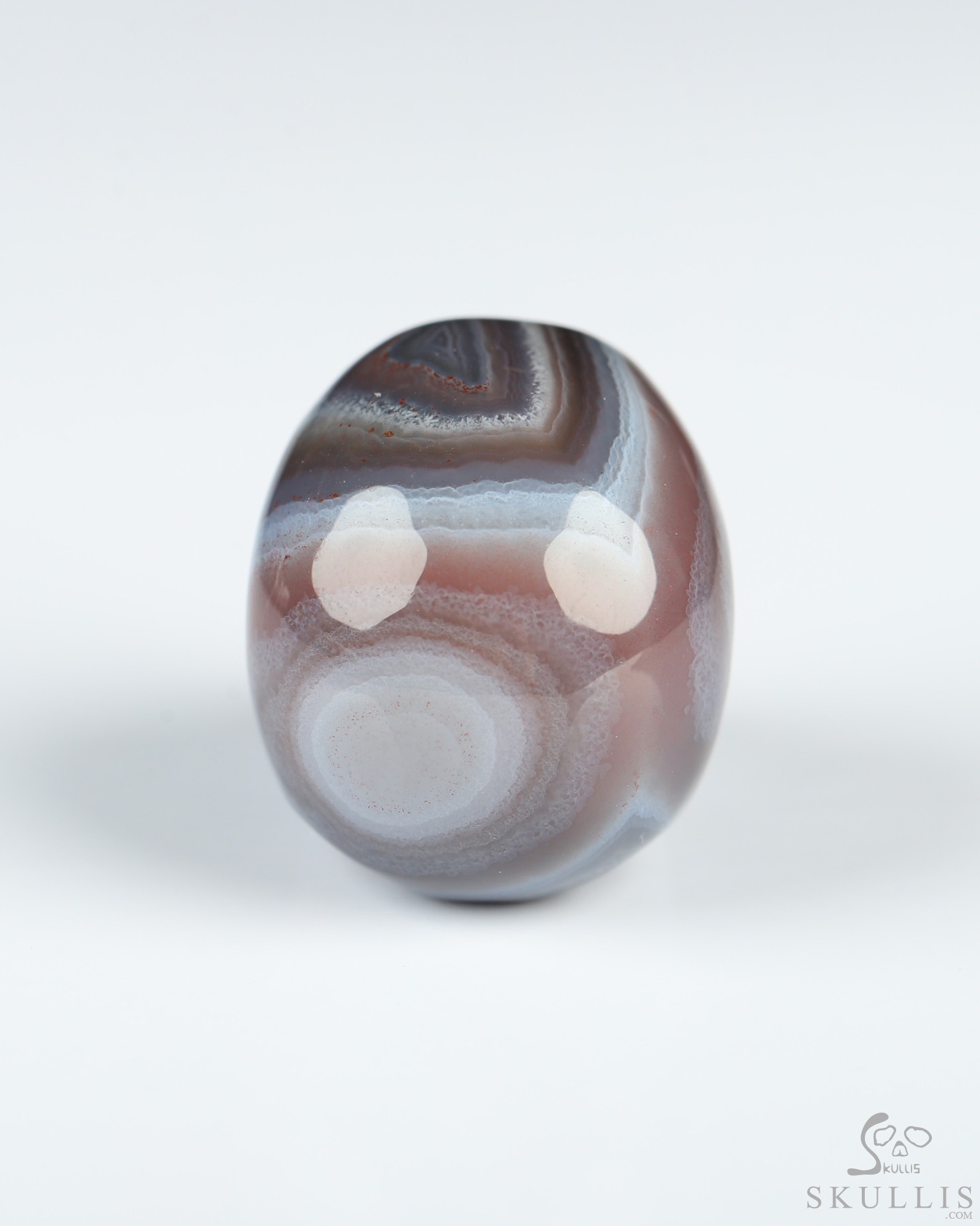 Gemstone 1.1" Mozambique Agate Hand Carved Crystal Skull, Realistic, Crystal Healing Gemstone 1.1" Mozambique Agate Hand Carved Crystal Skull, Realistic, Crystal Healing