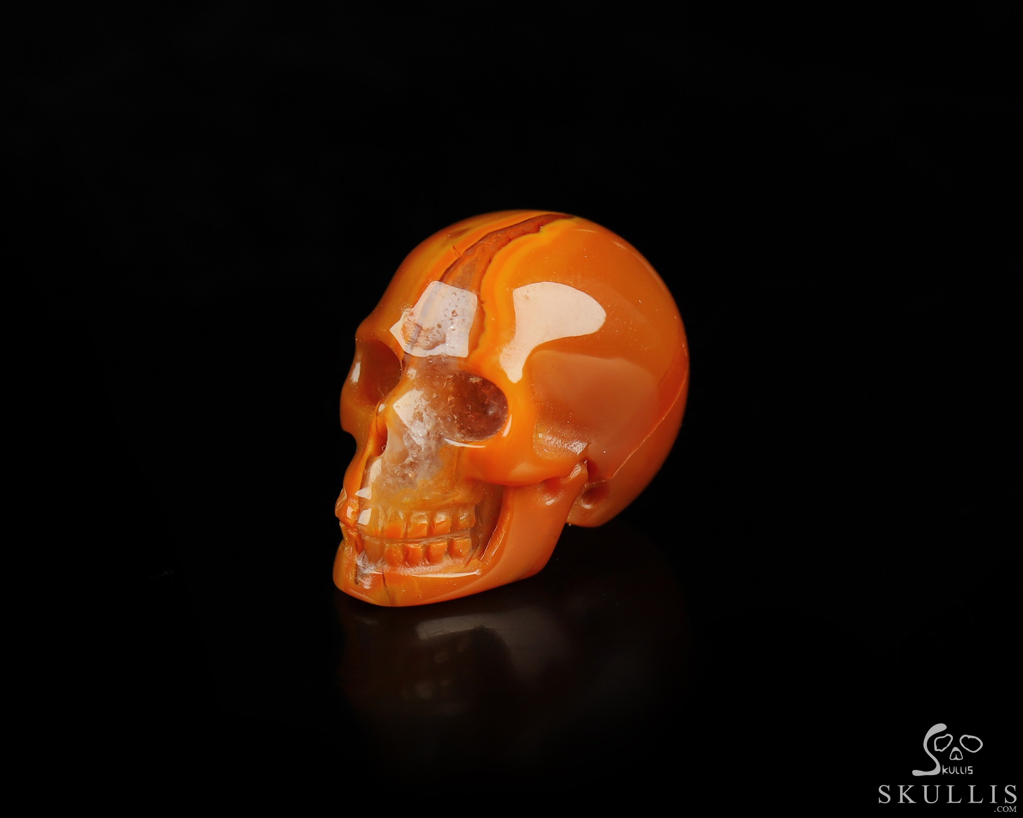 0.7" Empire Red Agate Hand Carved Crystal Skull, Realistic, Crystal Healing 0.7" Empire Red Agate Hand Carved Crystal Skull, Realistic, Crystal Healing