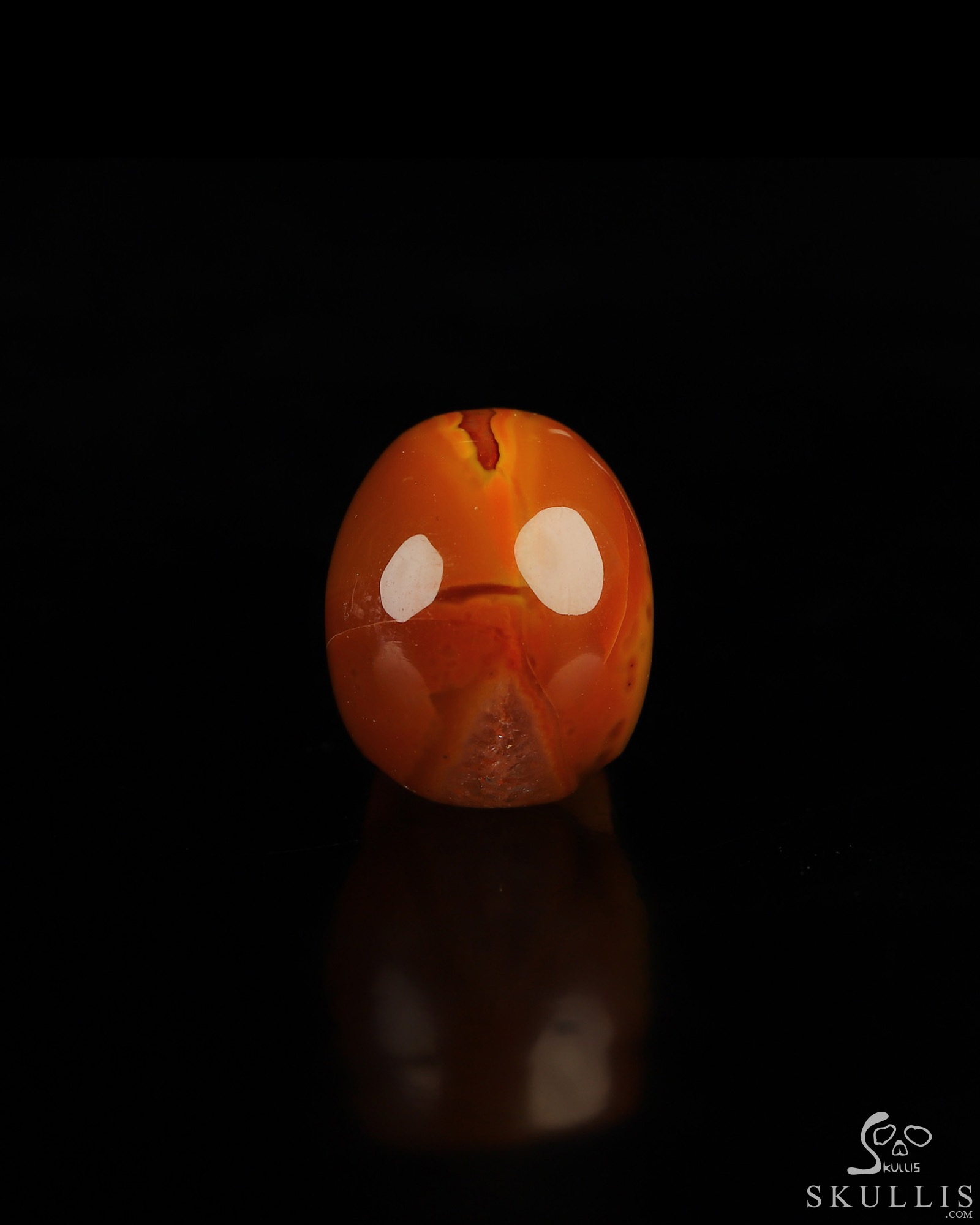 0.7" Empire Red Agate Hand Carved Crystal Skull, Realistic, Crystal Healing 0.7" Empire Red Agate Hand Carved Crystal Skull, Realistic, Crystal Healing