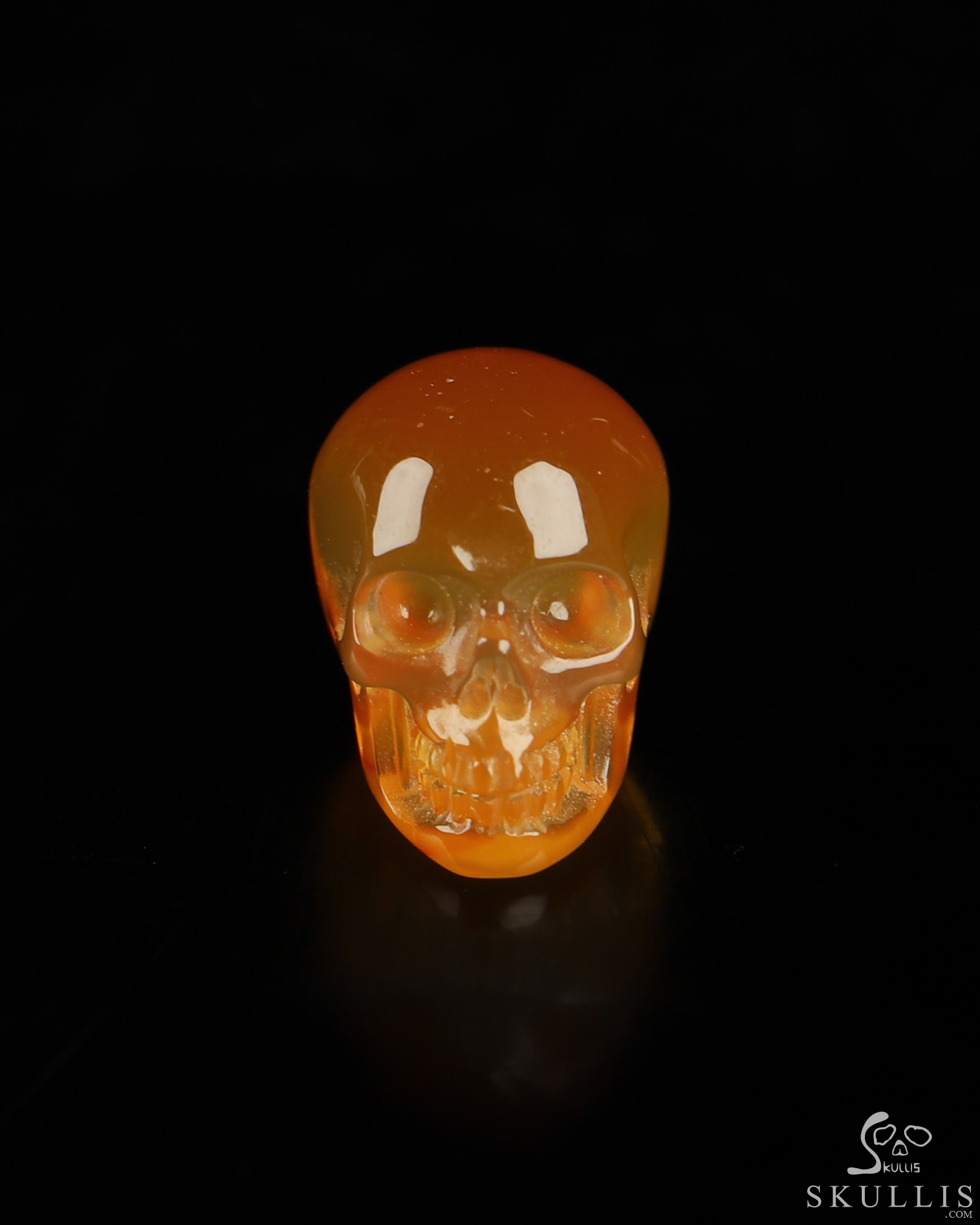 0.5" Carnelian Hand Carved Crystal Skull, Realistic, Crystal Healing 0.5" Carnelian Hand Carved Crystal Skull, Realistic, Crystal Healing