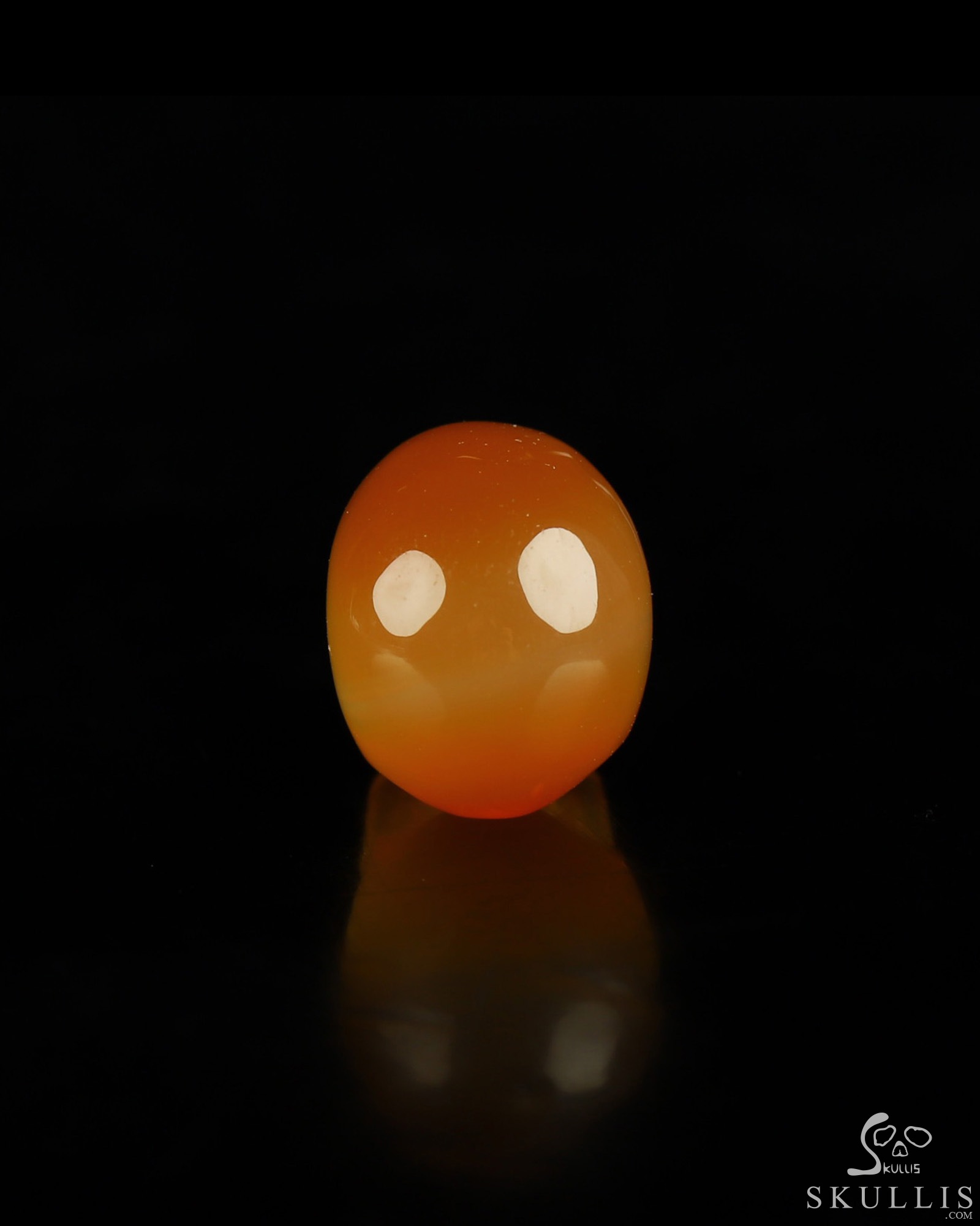 0.5" Carnelian Hand Carved Crystal Skull, Realistic, Crystal Healing 0.5" Carnelian Hand Carved Crystal Skull, Realistic, Crystal Healing