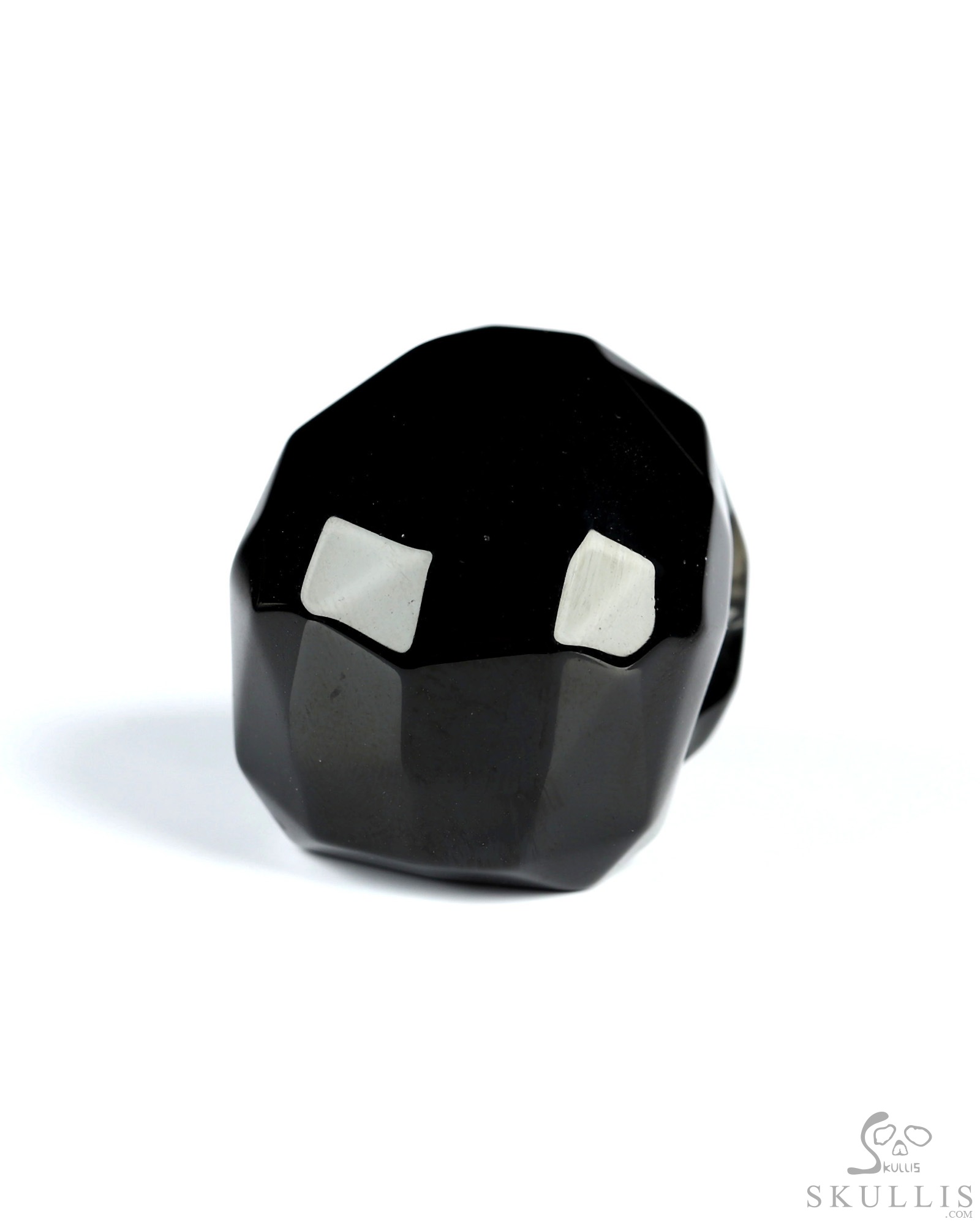 1.2" Faceted Black Obsidian Hand Carved Crystal Skull Sculpture, Crystal Healing 1.2" Faceted Black Obsidian Hand Carved Crystal Skull Sculpture, Crystal Healing