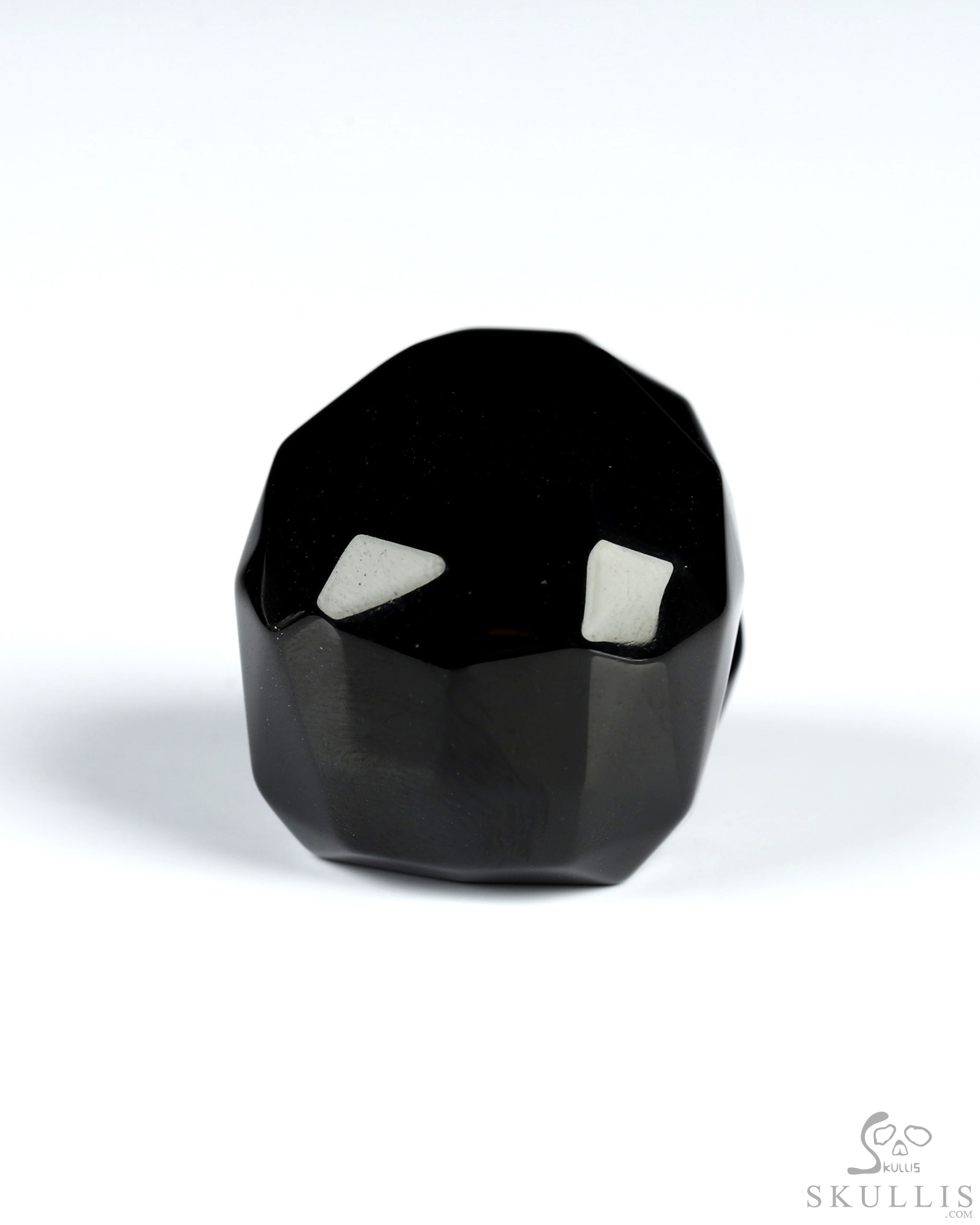 0.7" Faceted Black Obsidian Hand Carved Crystal Skull Sculpture, Crystal Healing 0.7" Faceted Black Obsidian Hand Carved Crystal Skull Sculpture, Crystal Healing