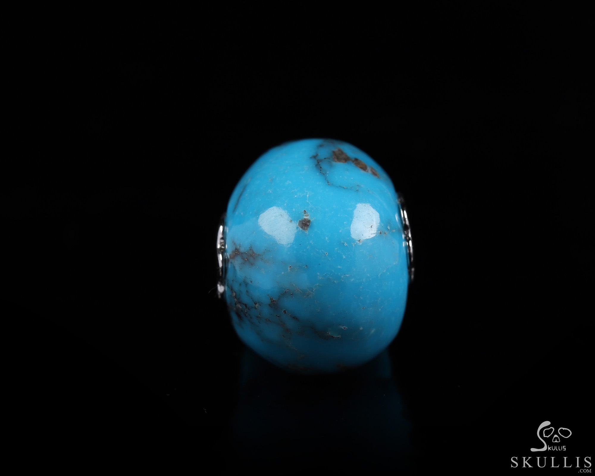 Gemstone Necklace of 0.7" Turquoise Hand Carved Crystal Skull Pendant, Skull Jewelry Gemstone Necklace of 0.7" Turquoise Hand Carved Crystal Skull Pendant, Skull Jewelry