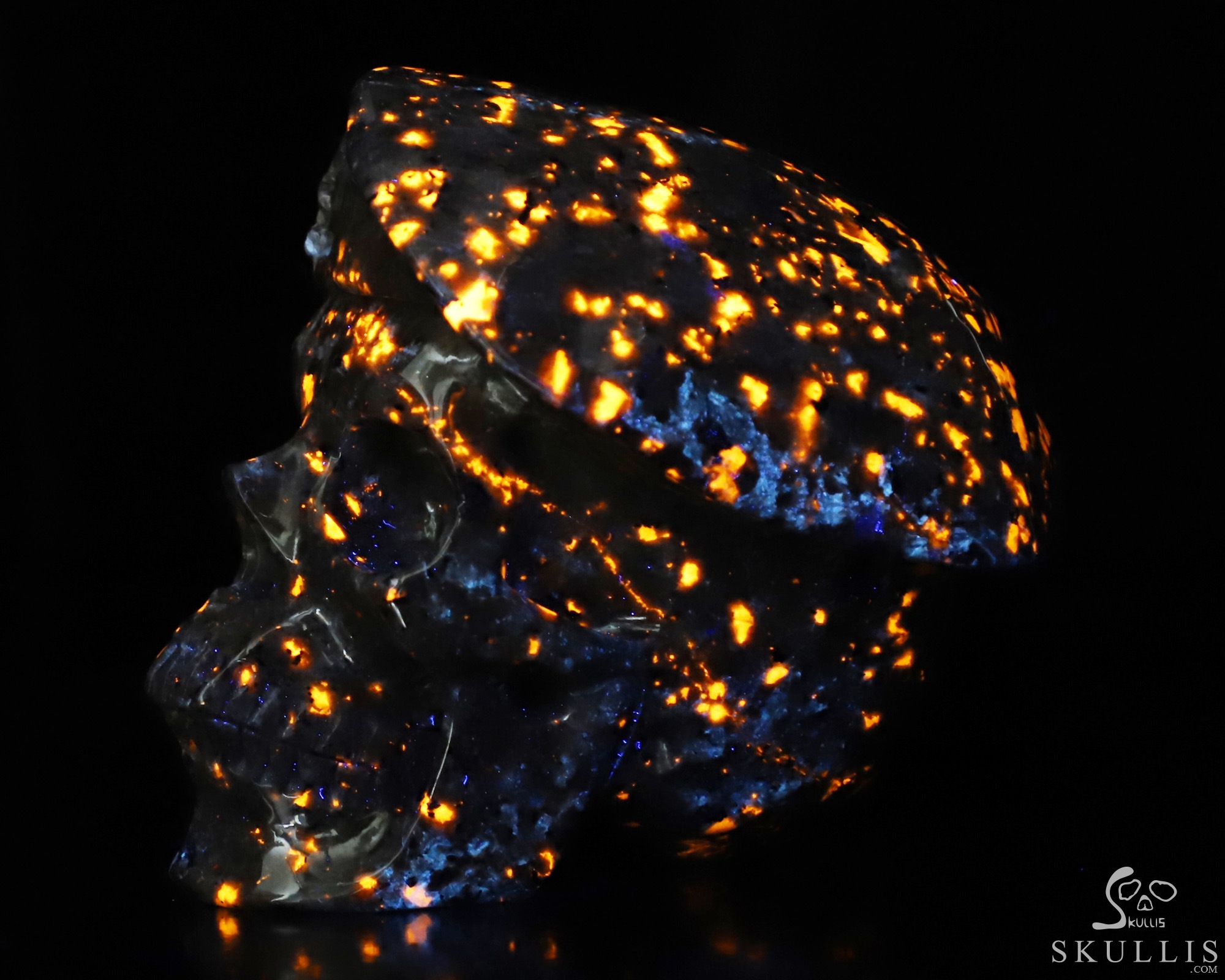 5.5" Yooperlites Hand Carved Beret Crystal Skull Sculpture, Crystal Healing 5.5" Yooperlites Hand Carved Beret Crystal Skull Sculpture, Crystal Healing