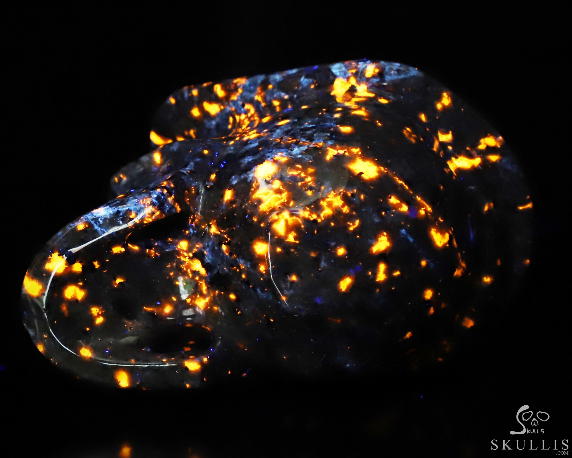 5.5" Yooperlites Hand Carved Beret Crystal Skull Sculpture, Crystal Healing 5.5" Yooperlites Hand Carved Beret Crystal Skull Sculpture, Crystal Healing