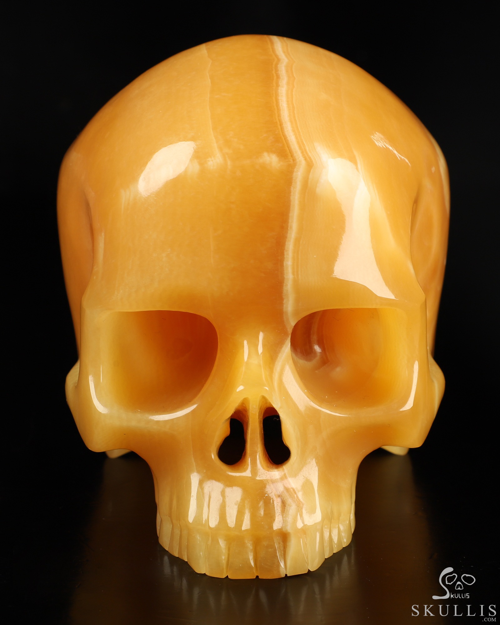5.9" Beeswax Jade Hand Carved Hollow Detachable Crystal Skull Sculpture with Led Stand, Crystal Healing 5.9" Beeswax Jade Hand Carved Hollow Detachable Crystal Skull Sculpture with Led Stand, Crystal Healing