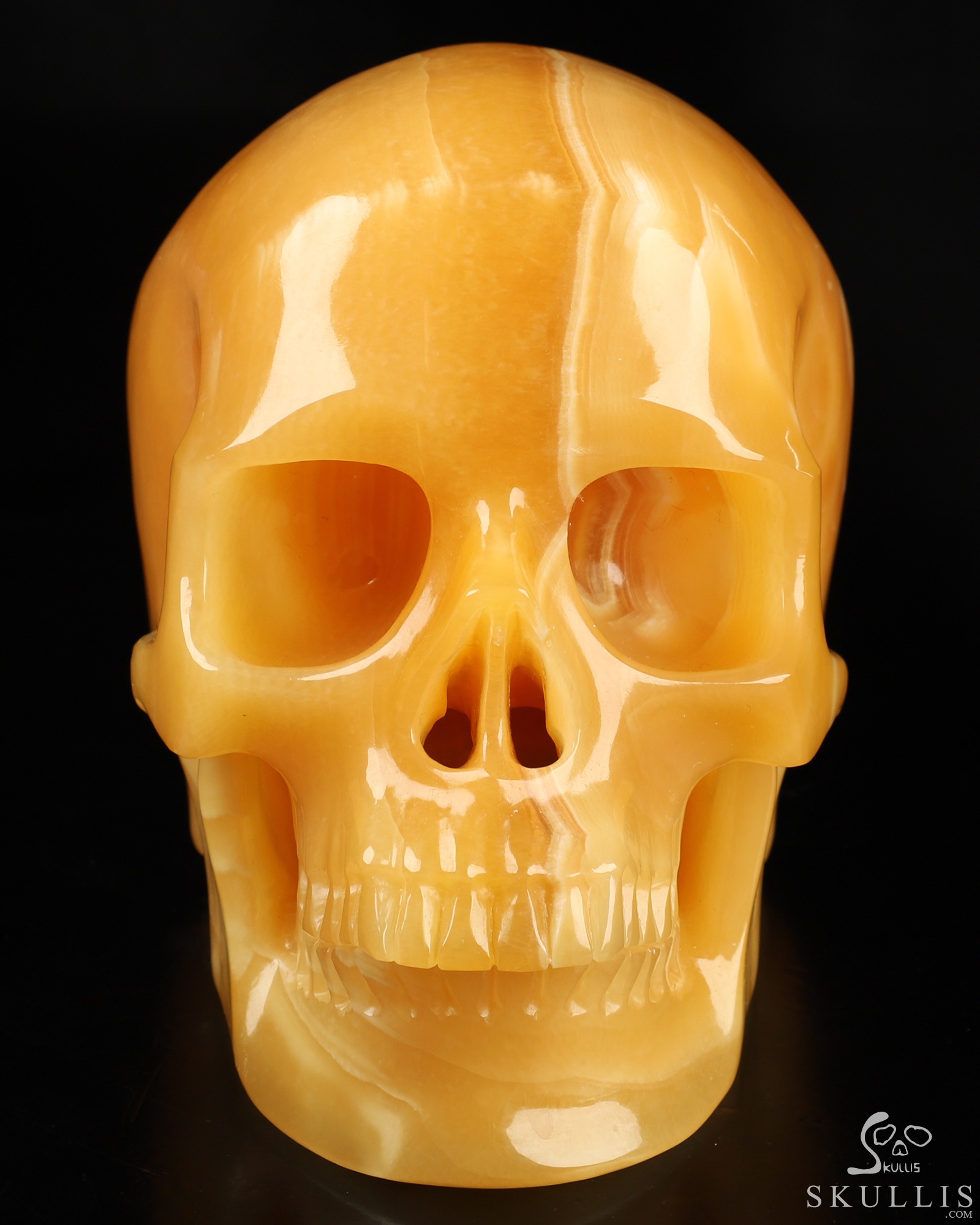 5.9" Beeswax Jade Hand Carved Hollow Detachable Crystal Skull Sculpture with Led Stand, Crystal Healing 5.9" Beeswax Jade Hand Carved Hollow Detachable Crystal Skull Sculpture with Led Stand, Crystal Healing