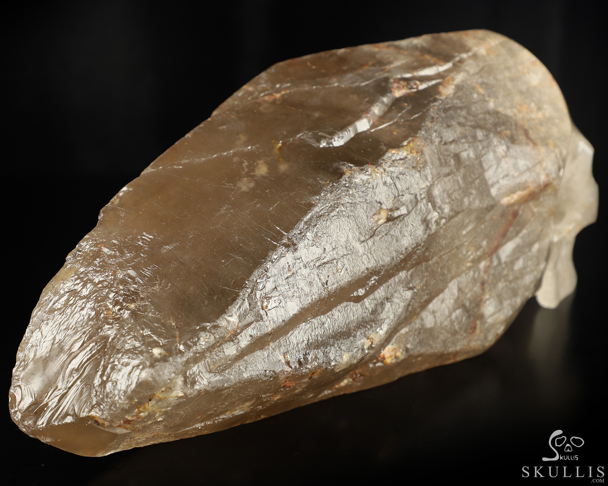 13.6" Smoky Quartz Rock Crystal Hand Carved Crystal Skull Wand/Point Sculpture, Crystal Healing 13.6" Smoky Quartz Rock Crystal Hand Carved Crystal Skull Wand/Point Sculpture, Crystal Healing
