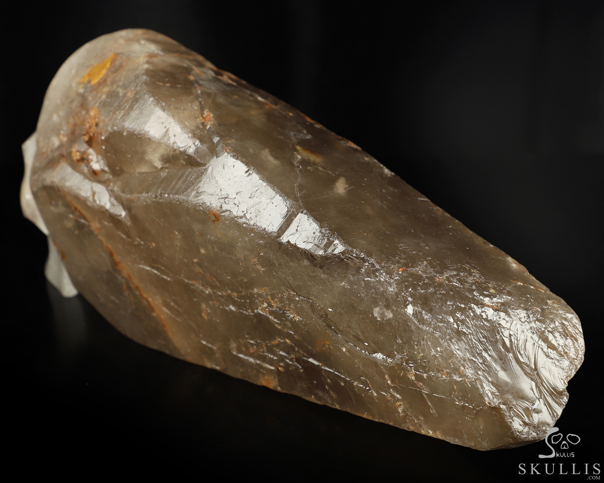 13.6" Smoky Quartz Rock Crystal Hand Carved Crystal Skull Wand/Point Sculpture, Crystal Healing 13.6" Smoky Quartz Rock Crystal Hand Carved Crystal Skull Wand/Point Sculpture, Crystal Healing
