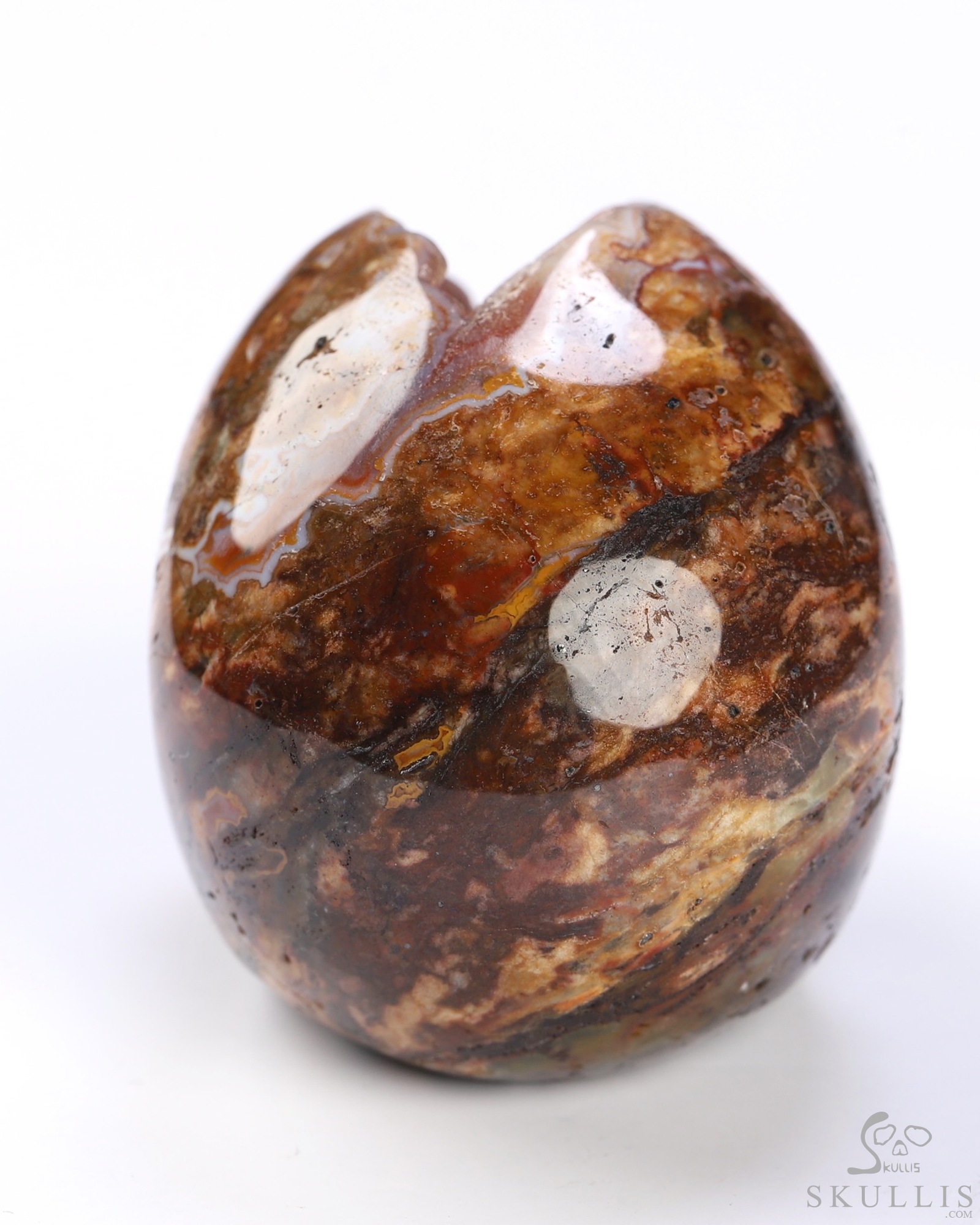 Gemstone 2.0" Red Crazy Lace Agate Hand Carved Crystal Skull, Realistic, Crystal Healing Gemstone 2.0" Red Crazy Lace Agate Hand Carved Crystal Skull, Realistic, Crystal Healing