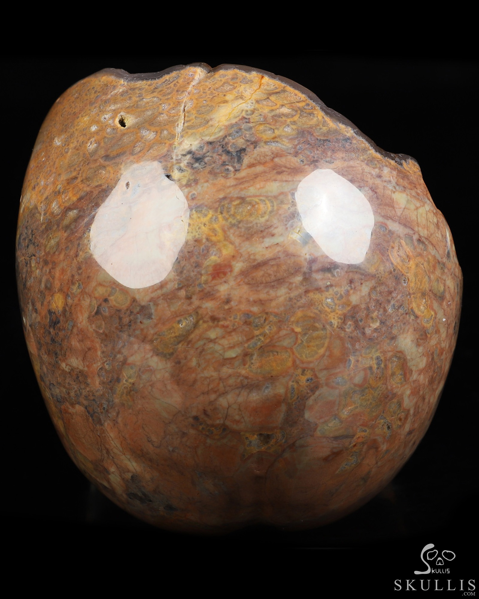 4.7" Dinosaur Egg Agate Hand Carved Crystal Skull, Realistic, Crystal Healing 4.7" Dinosaur Egg Agate Hand Carved Crystal Skull, Realistic, Crystal Healing