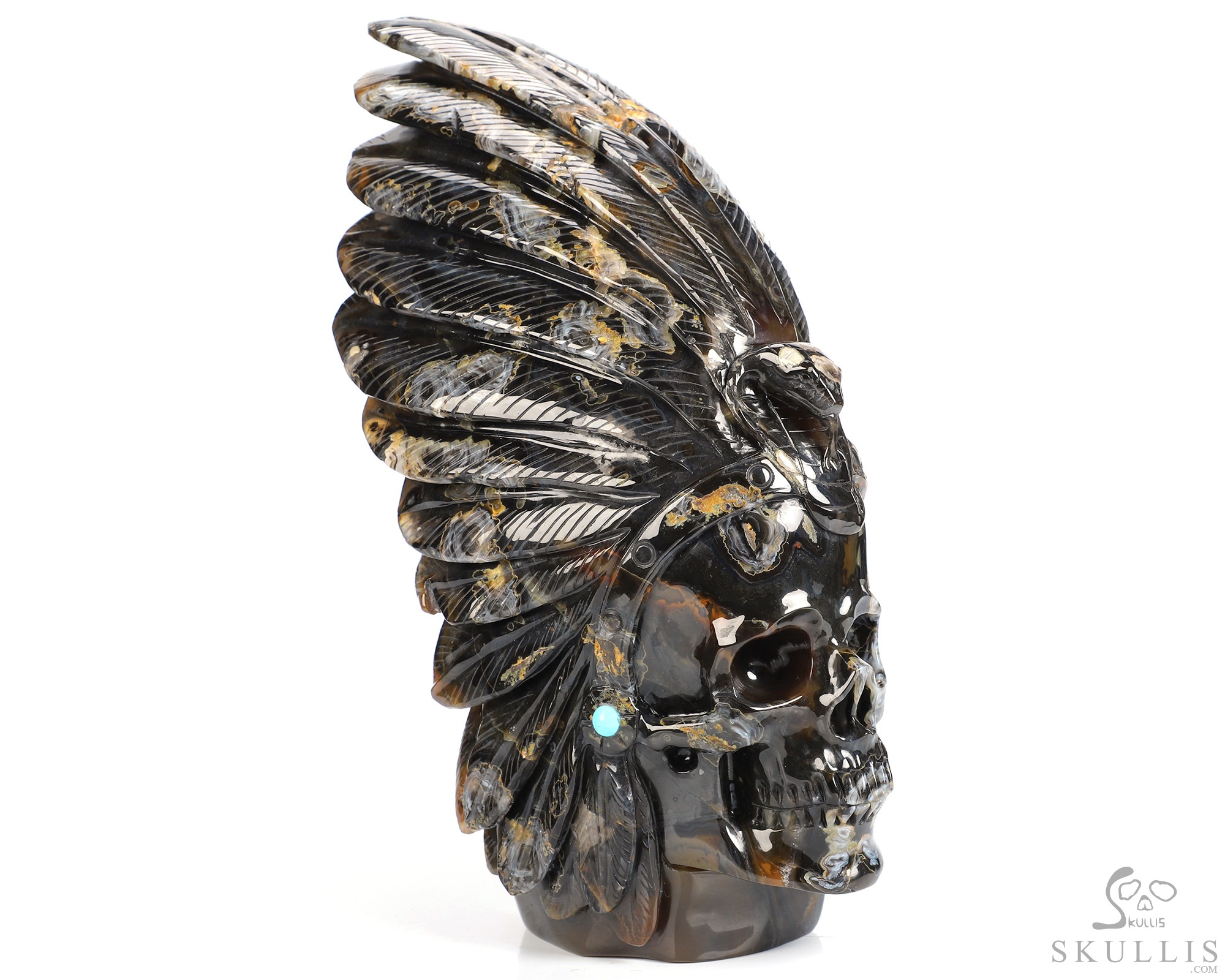 9.7" Premium Brazilian Agate Geode Hand Carved Crystal Indian Crystal Skull and Snake Sculpture, Crystal Healing 9.7" Premium Brazilian Agate Geode Hand Carved Crystal Indian Crystal Skull and Snake Sculpture, Crystal Healing