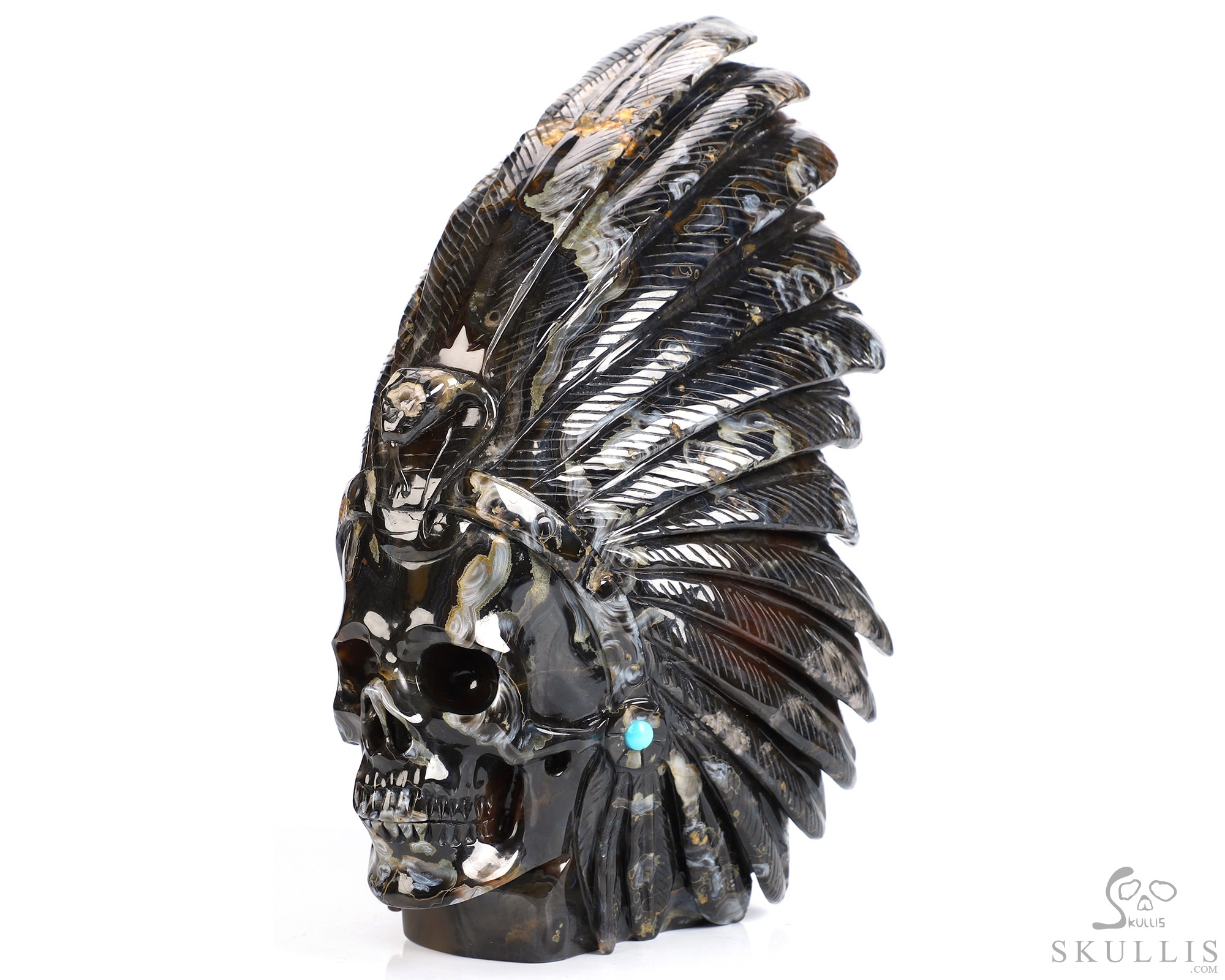 9.7" Premium Brazilian Agate Geode Hand Carved Crystal Indian Crystal Skull and Snake Sculpture, Crystal Healing 9.7" Premium Brazilian Agate Geode Hand Carved Crystal Indian Crystal Skull and Snake Sculpture, Crystal Healing