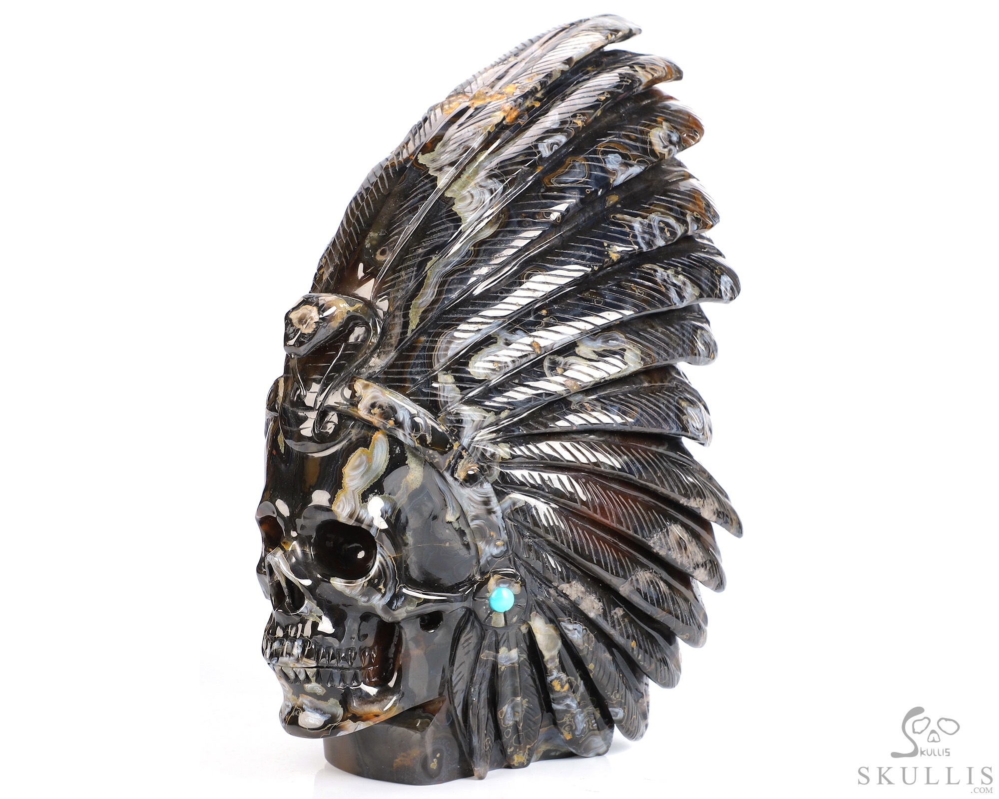 9.7" Premium Brazilian Agate Geode Hand Carved Crystal Indian Crystal Skull and Snake Sculpture, Crystal Healing 9.7" Premium Brazilian Agate Geode Hand Carved Crystal Indian Crystal Skull and Snake Sculpture, Crystal Healing