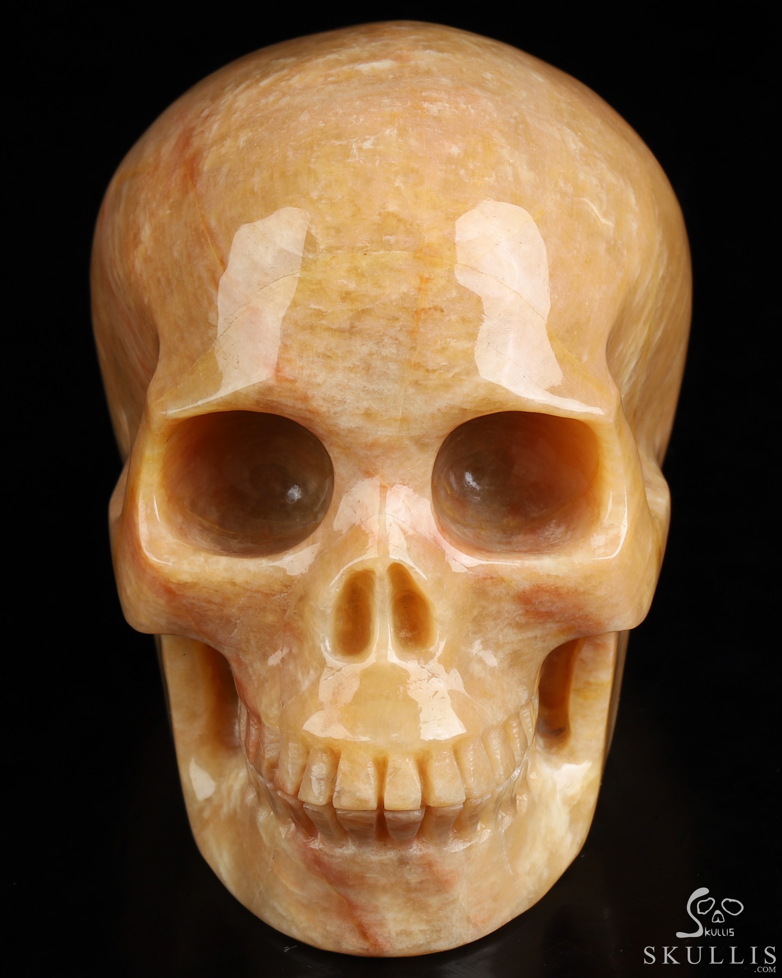 3.5" Sunstone Hand Carved Crystal Skull, Realistic, Crystal Healing 3.5" Sunstone Hand Carved Crystal Skull, Realistic, Crystal Healing