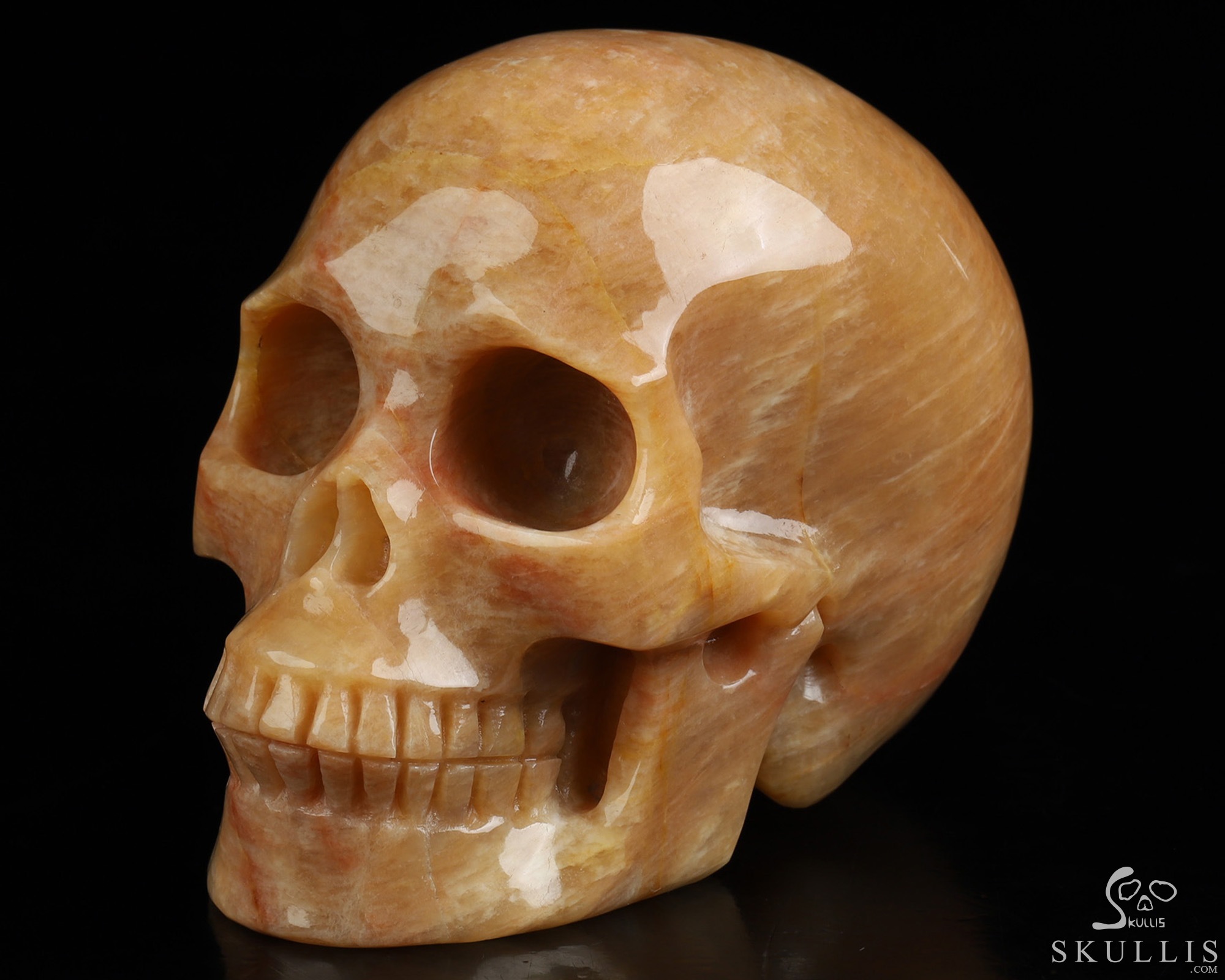 3.5" Sunstone Hand Carved Crystal Skull, Realistic, Crystal Healing 3.5" Sunstone Hand Carved Crystal Skull, Realistic, Crystal Healing