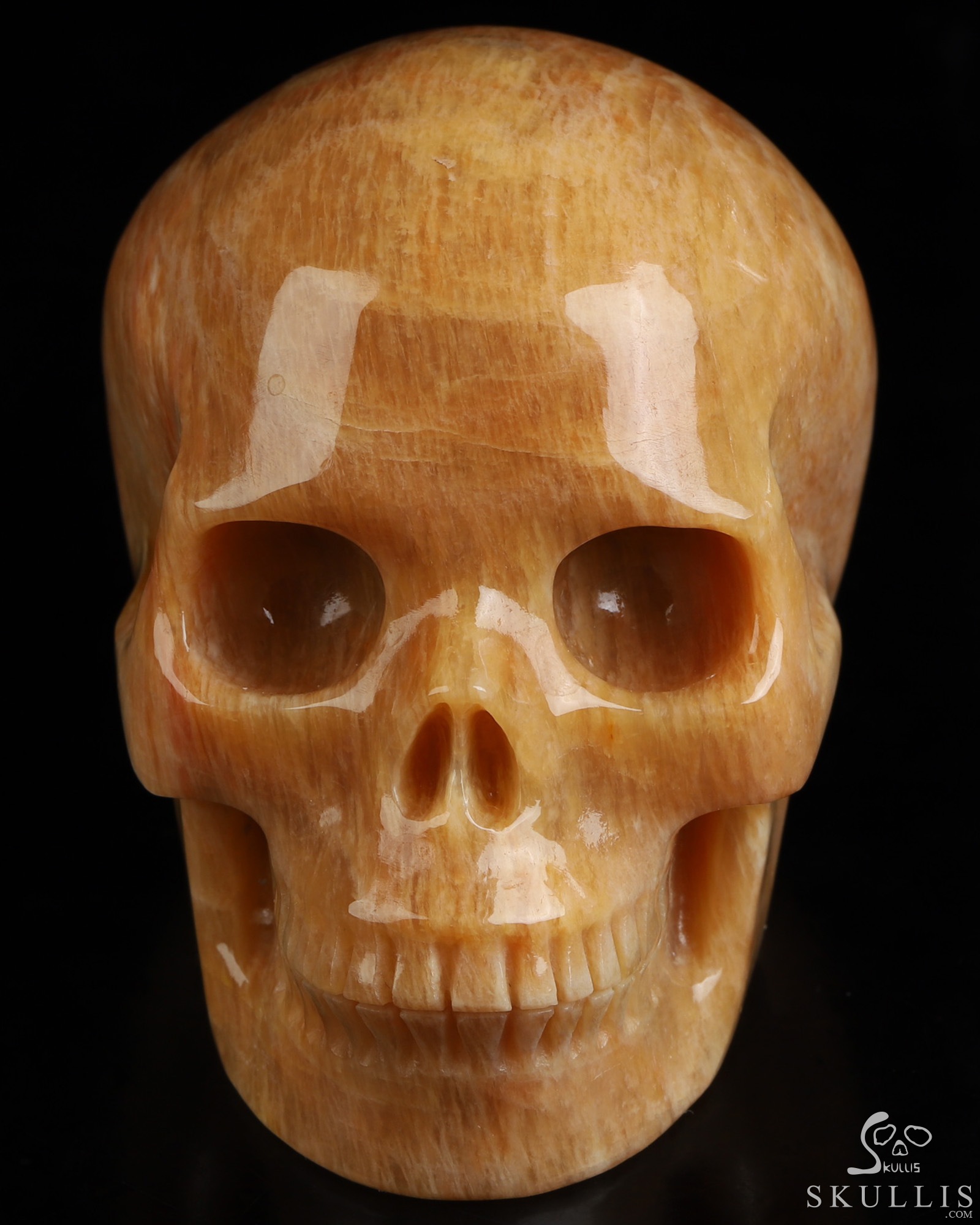 3.0" Sunstone Hand Carved Crystal Skull, Realistic, Crystal Healing 3.0" Sunstone Hand Carved Crystal Skull, Realistic, Crystal Healing