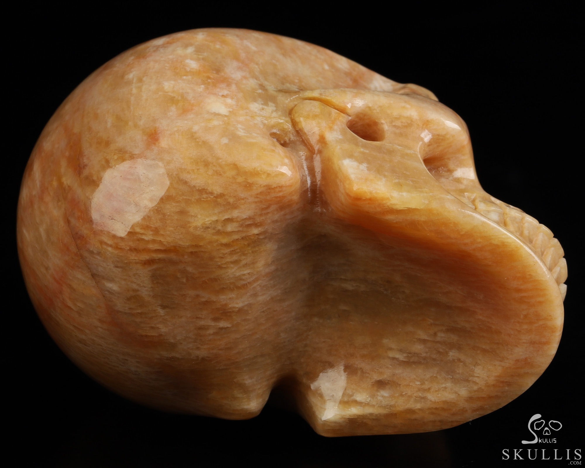 3.0" Sunstone Hand Carved Crystal Skull, Realistic, Crystal Healing 3.0" Sunstone Hand Carved Crystal Skull, Realistic, Crystal Healing