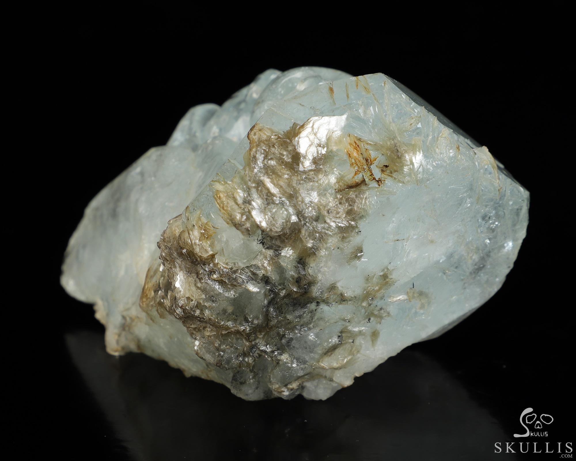 Gemstone 2.7" Aquamarine Hand Carved Crystal Skull Fine Art Sculpture, Crystal Healing Gemstone 2.7" Aquamarine Hand Carved Crystal Skull Fine Art Sculpture, Crystal Healing